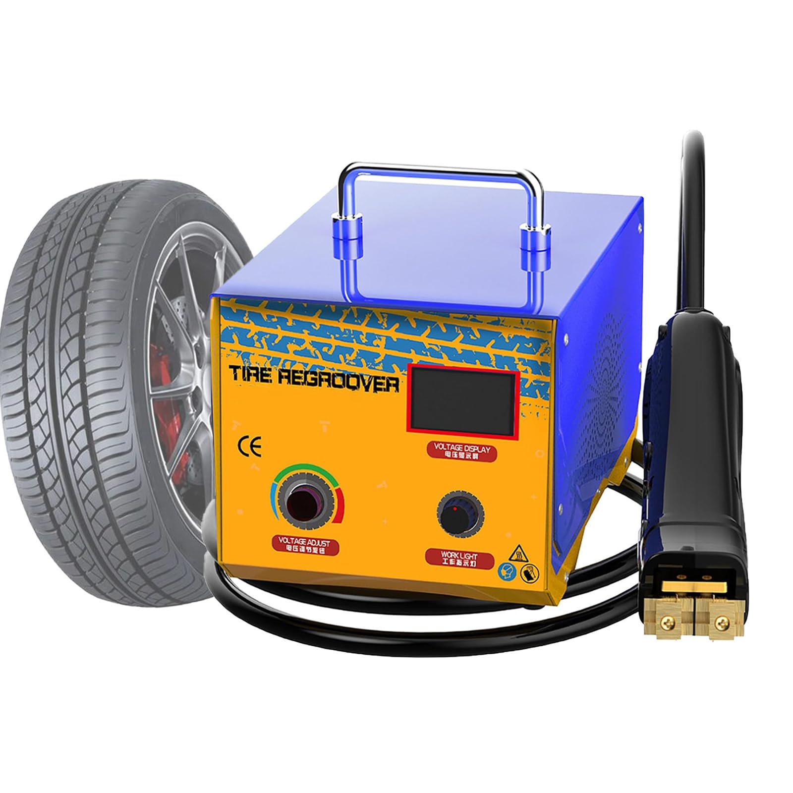 Máquina Profesional para ranurado de neumáticos de 1000W para Camiones y Coches - Herramienta de ranurado en Forma de U y V con 20 Cuchillas - Regenerador de neumáticos