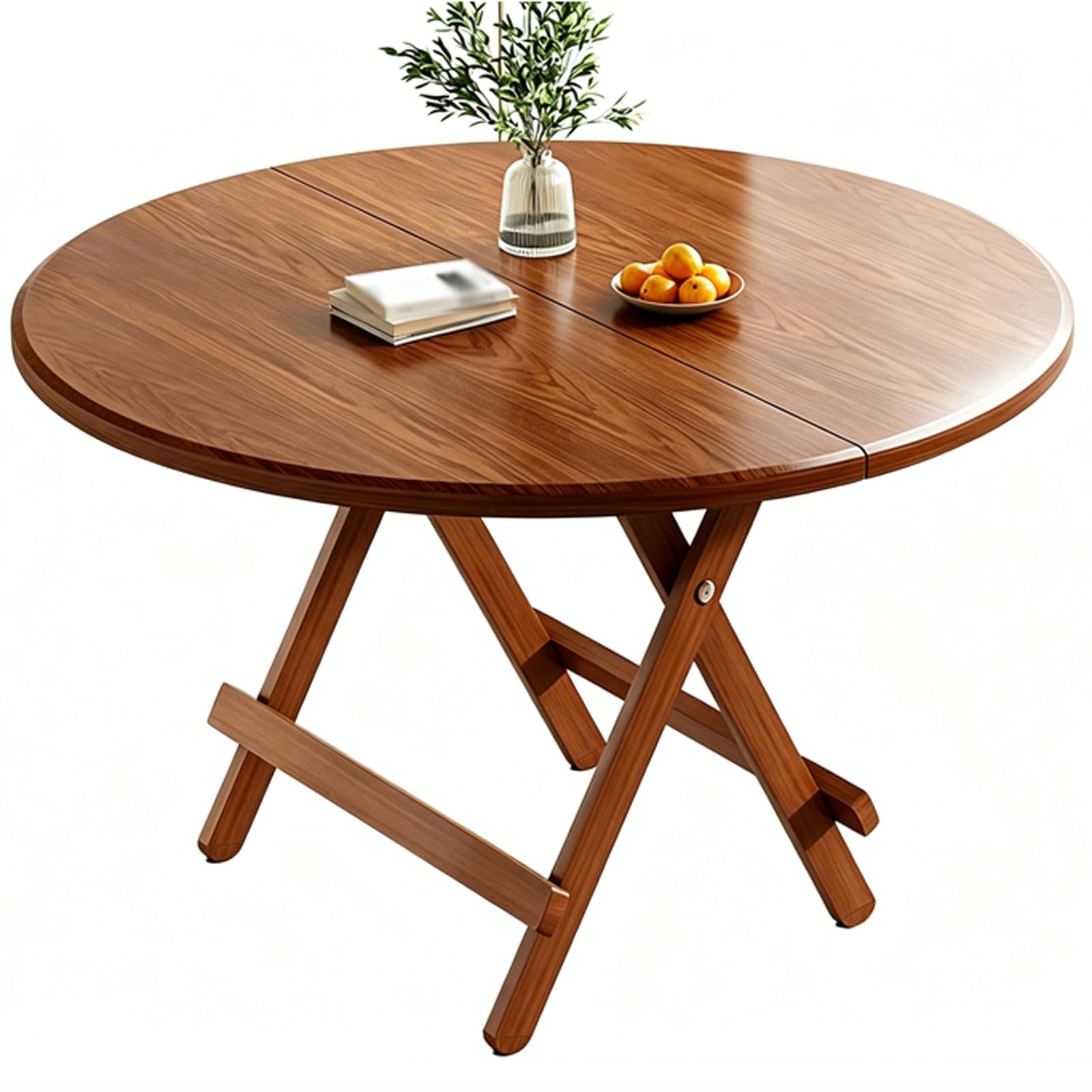 Table pliante ronde HUHJYUGE 70x72cm pour repas et jardin