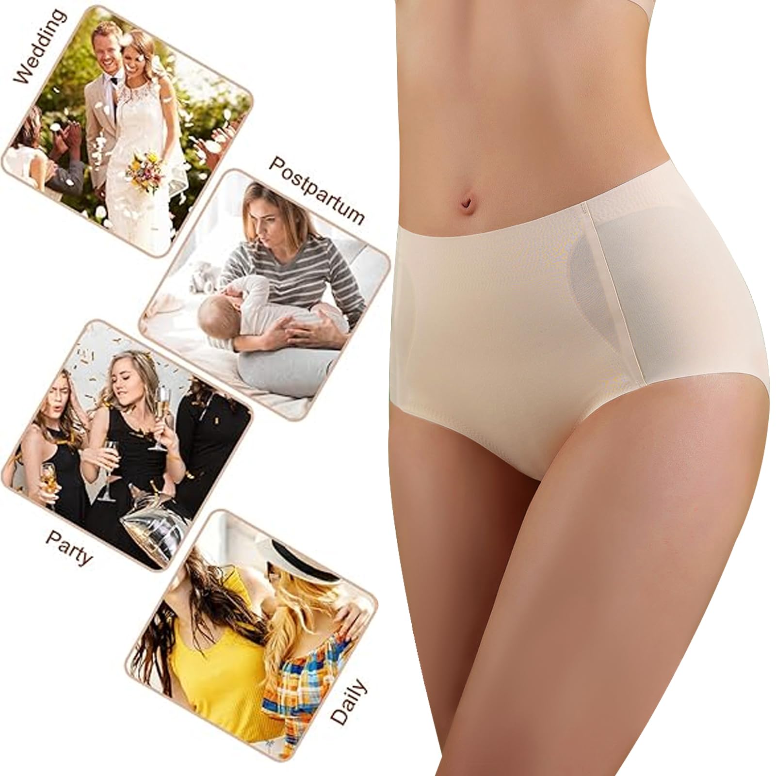 Damen Butt Lifter Po Push Up Unterhose Gepolsterter Unterwäsche Fake Ass Hüfte Butt Lifter Shapers Bauchweg Miederhose Nahtlose Shapewear Hip Enhance Figurformender Höschen