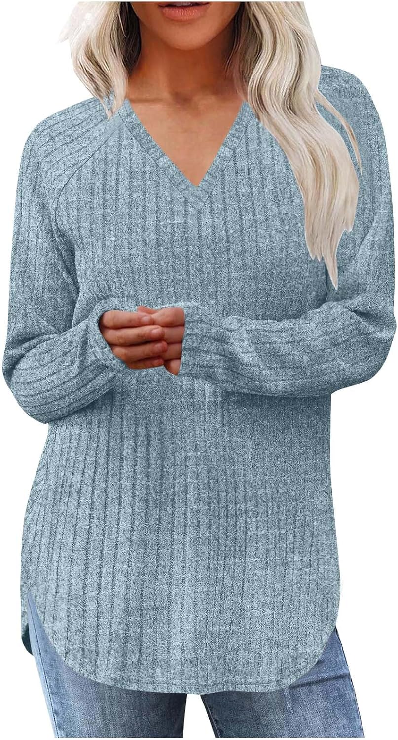 Tunic Pullover Fall Shirts Women Clothes Long Sleeve Shirt Wear Fashion Lightweight Travel Outfit Winter Tops
