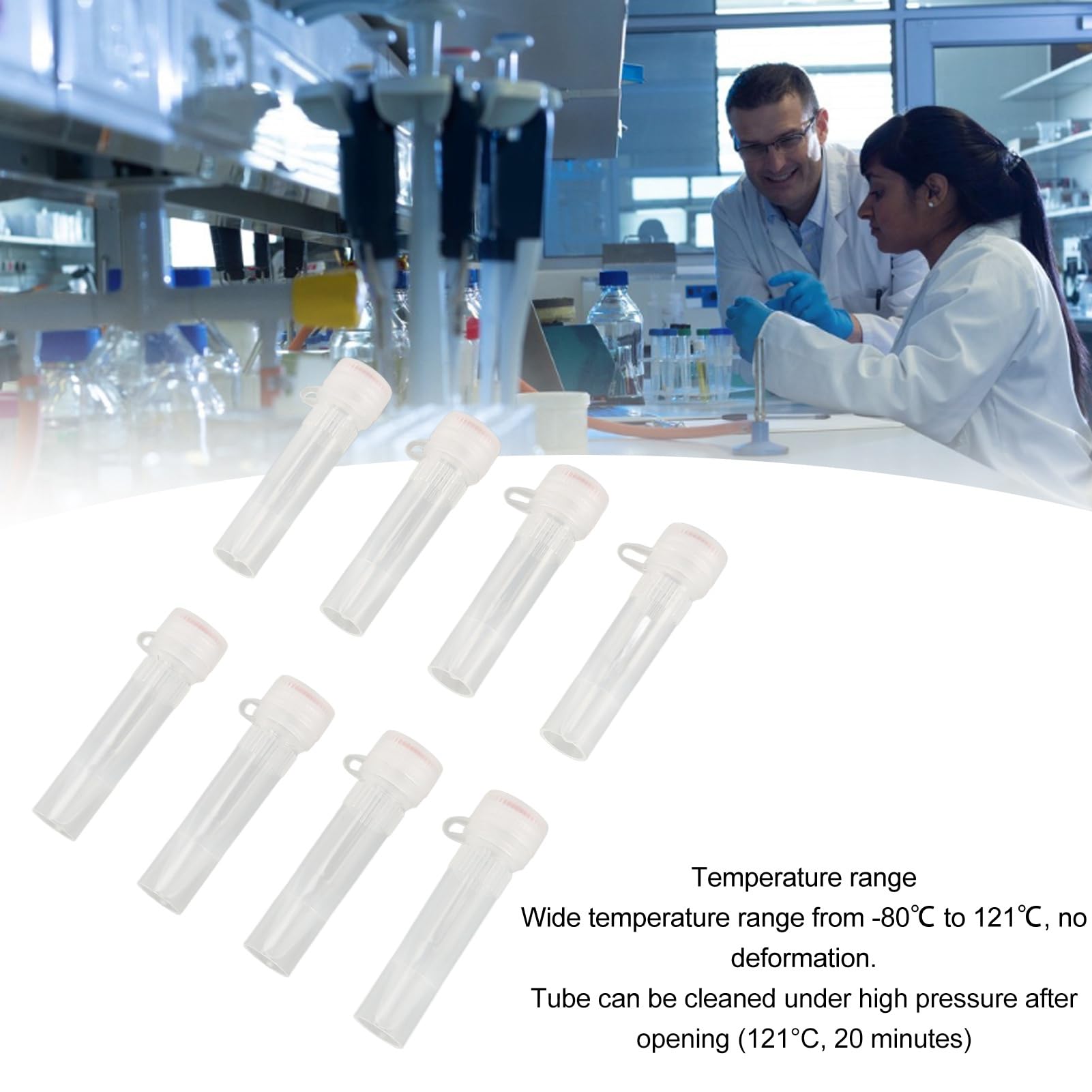 Provette Per Microcentrifuga da 500 Pezzi, Polipropilene Trasparente Professionale, Provette da Centrifuga da 1,5 ML con Tappi a Scatto Per Uso di Laboratorio(flat bottom)