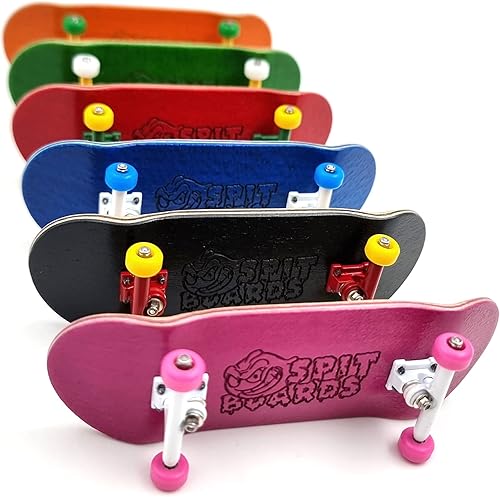 Miniatura 6 de SPITBOARDS 34 mm Fingerboard Complete Wood Pro Set-Up (Pre-Assembled, 5-Layers), Pro Trucks, CNC Bearing Wheels, Foam Grip Tape, (Deck Pink, Trucks