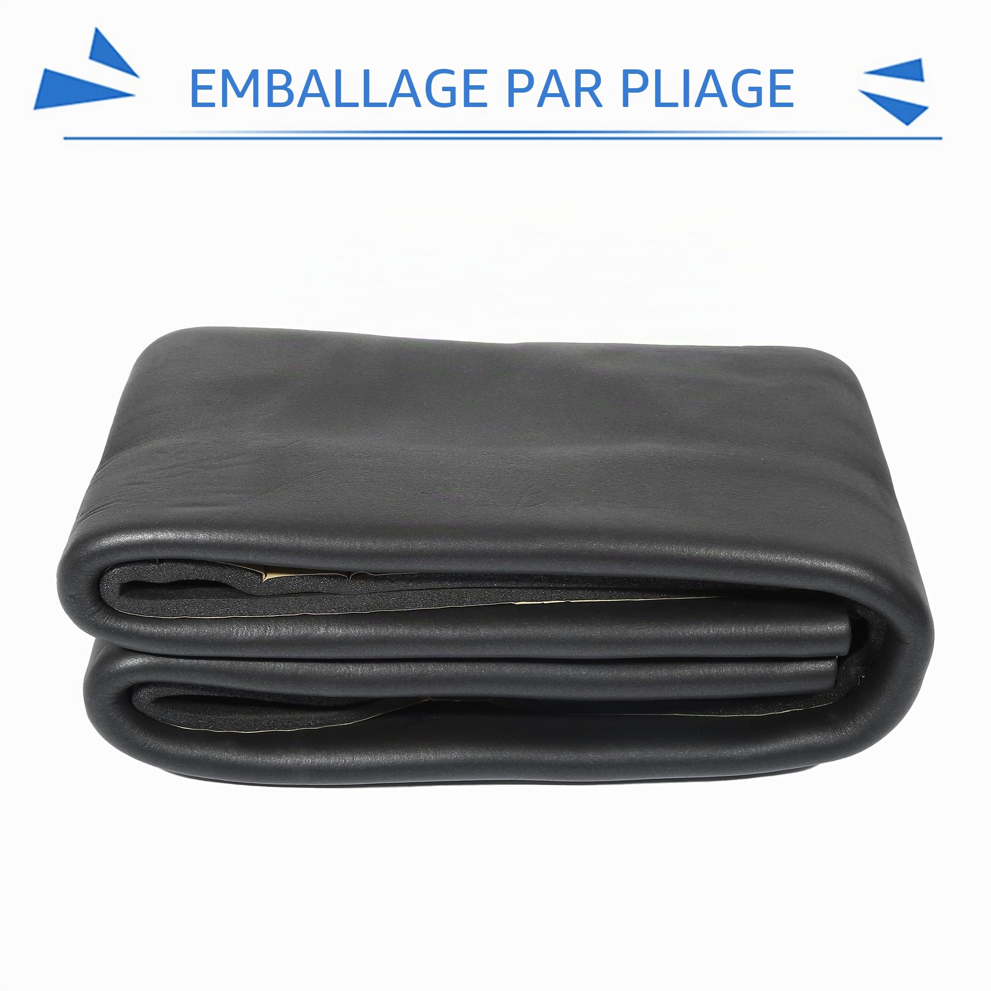 sourcing map Isolant Phonique Thermique pour Voiture Noir 1pc 10mm | Matériau: Mélanges De Coton, Dimensions: 150x50cm, Utilisation: Plafond, Porte, Sol, Hayon, Pare-Feu, Passage De Roue, Coffre