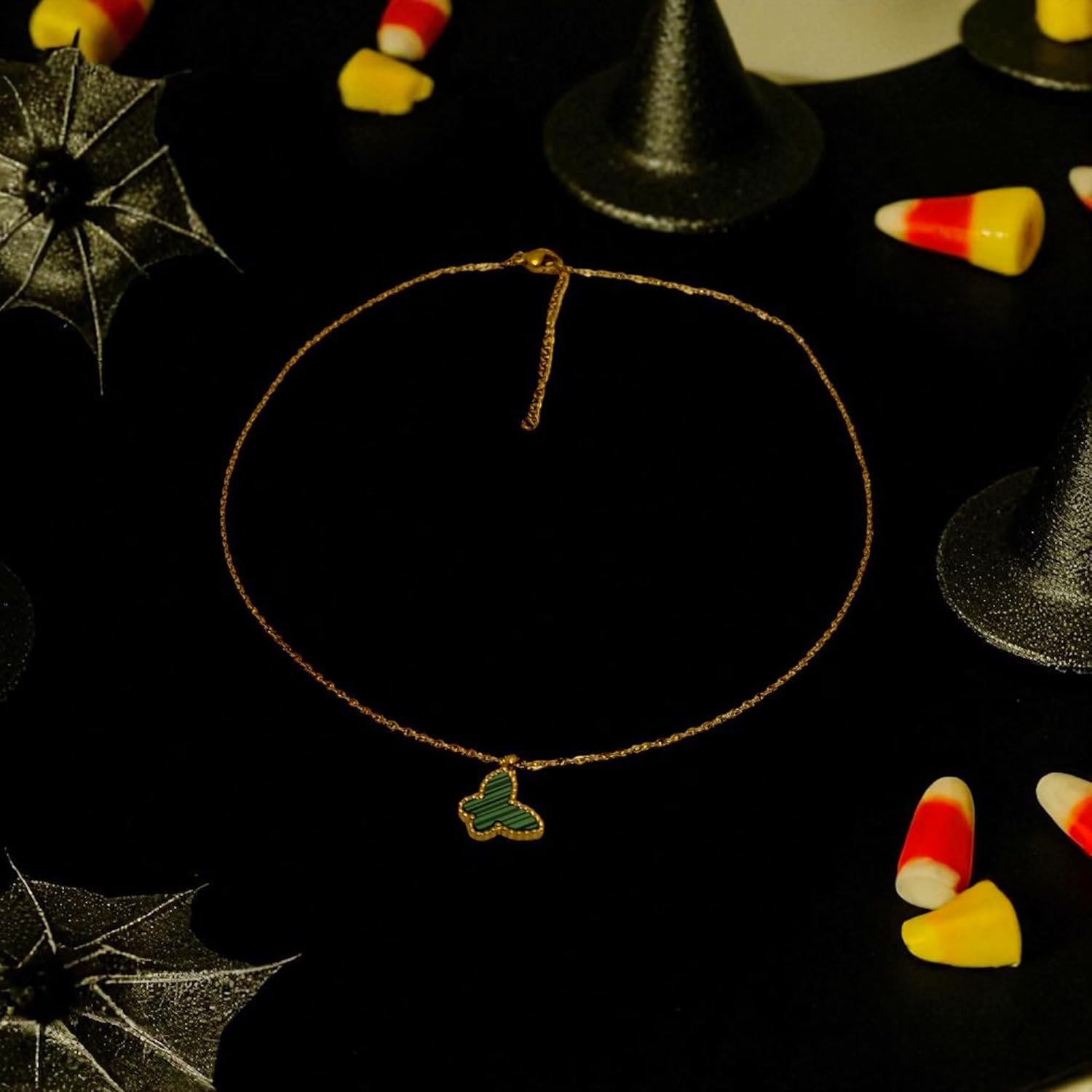 Elegant Butterfly Necklace, 18K PVD Gold Plated Stainless Steel, 45+5 cm Chain Length - Image 5