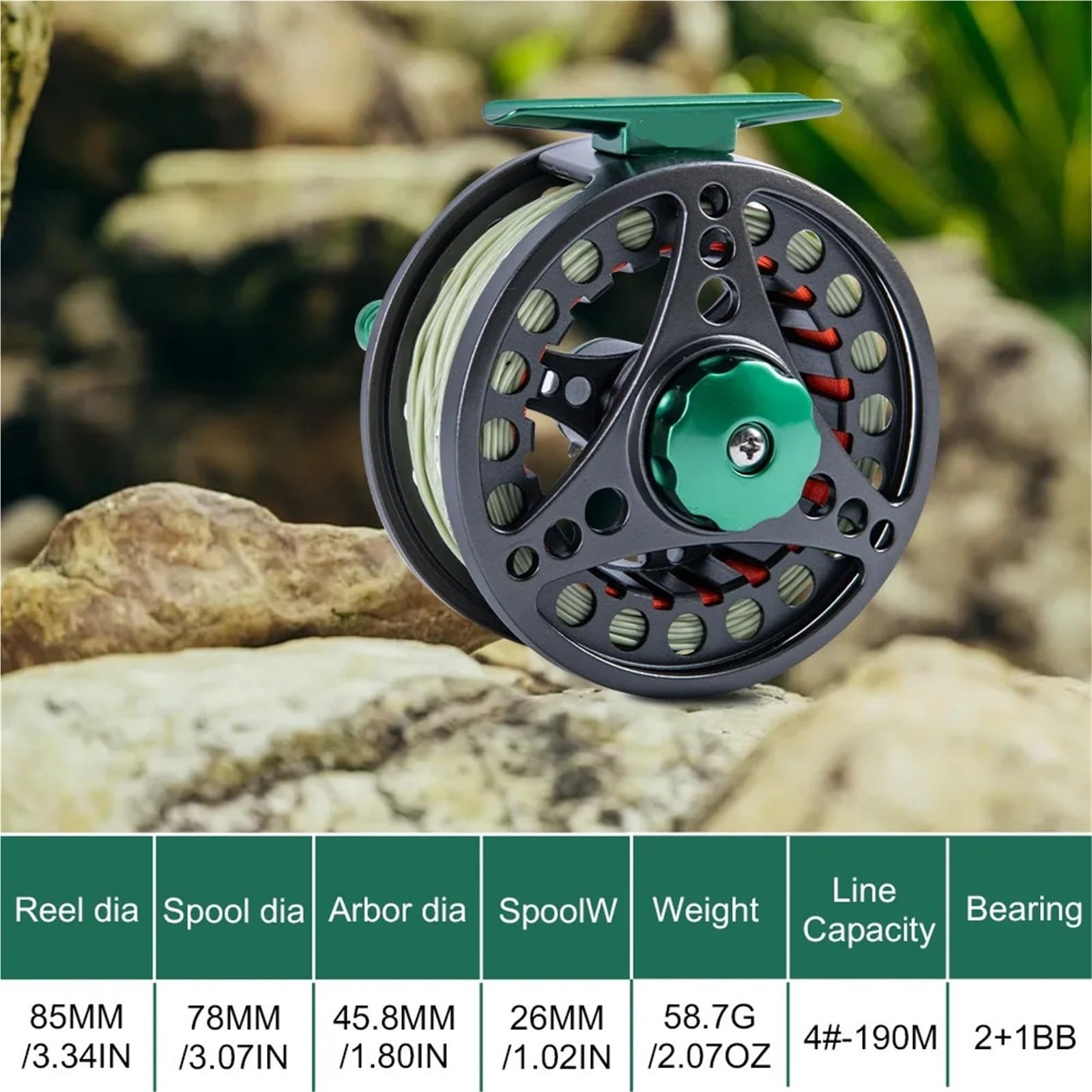 Moulinet De Pêche À La Mouche CNC avec Ligne Principale (WF5 WF6)