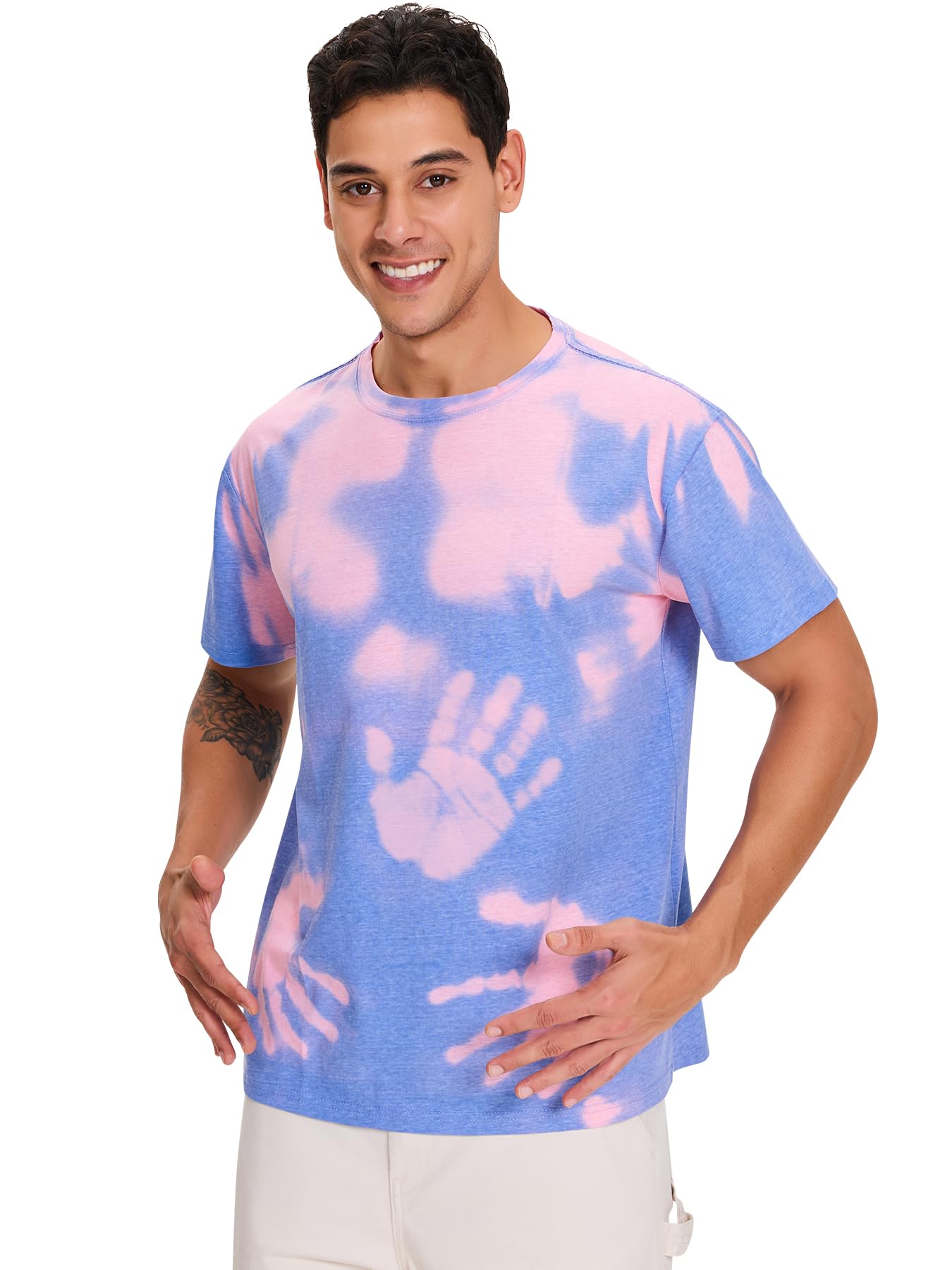 Unisex Adult Heat Reactive Color Changing T-Shirt, Crew Neck Cotton Short Sleeve Tee X-Small Dark Blue