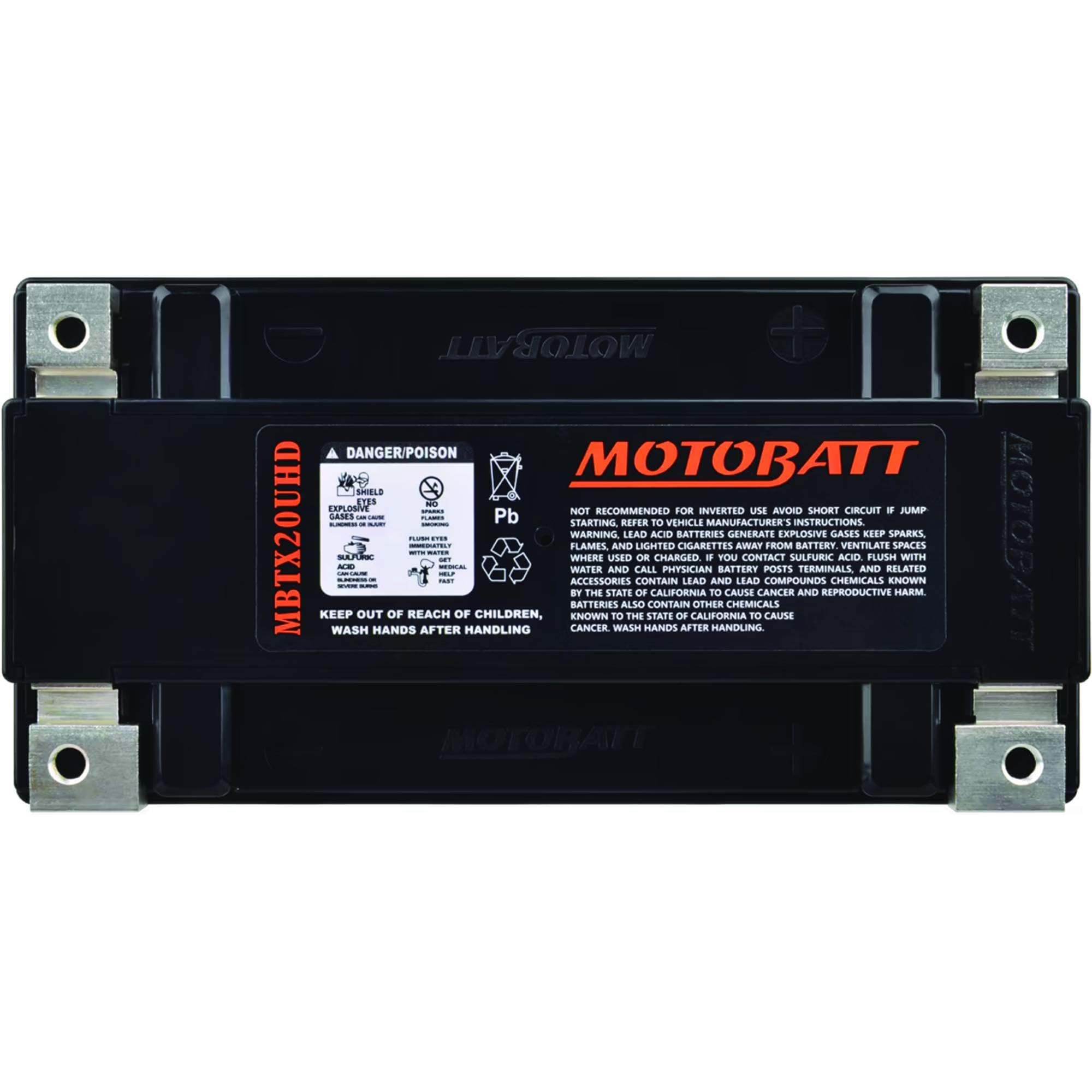 MOTOBATT MBTX20UHD AGM Batterie 12V 16Ah für Buell S3 ST Thunderbolt 1200cc RR1200, Harley-Davidson XL Serie