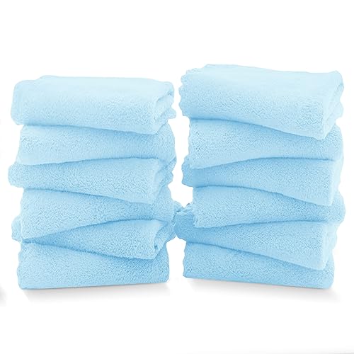 TENSTARS 12 Pack Premium Washcloths Set - Quick Drying- Soft