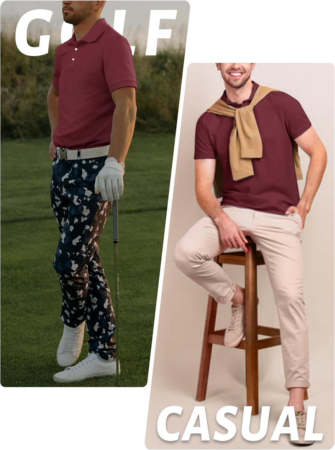 TACVASEN Mens Golf Shirt Dry Fit Mens Polo Shirts Short Sleeve Performance Golf Polos for Men with Collar Work Shirts - Image 7