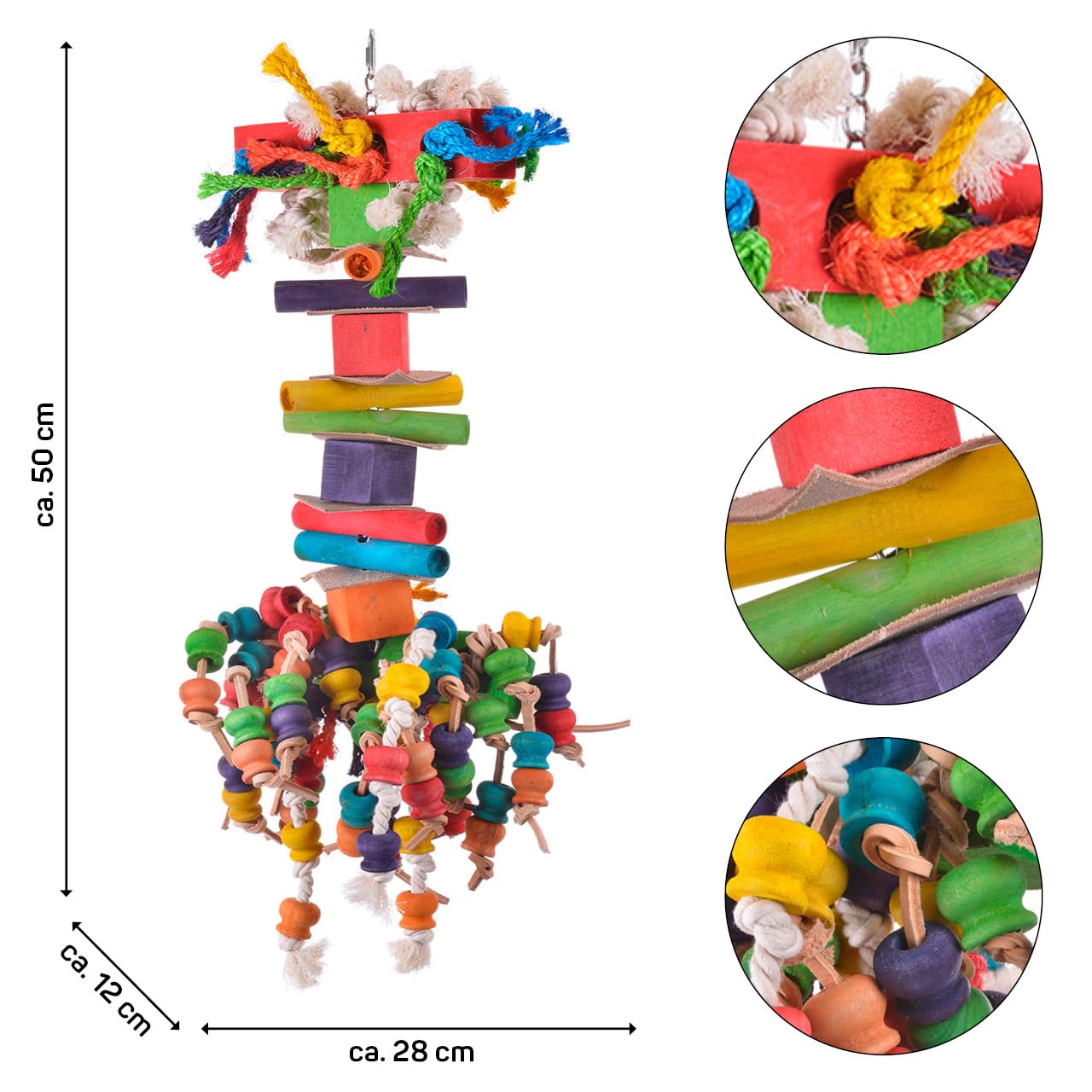 HappyBird | Papageienspielzeug Lots of Everything - ca. 27 x 23 x 67 cm