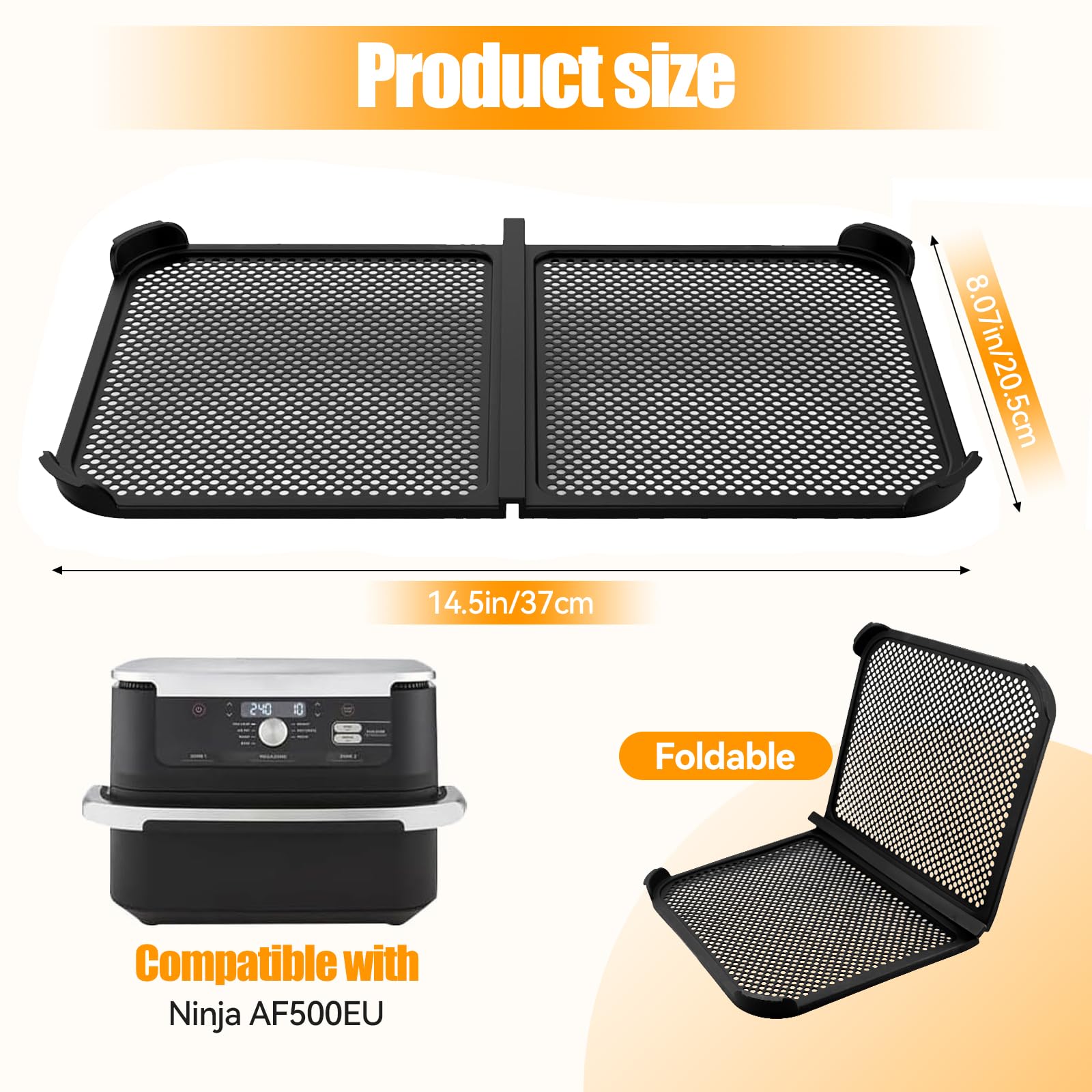 Protection Anti-éclaboussures Silicone Pour Friteuse Ninja Foodi Flexdrawer AF500EU - Résiste à 240°C, Lavable Au Lave-vaisselle