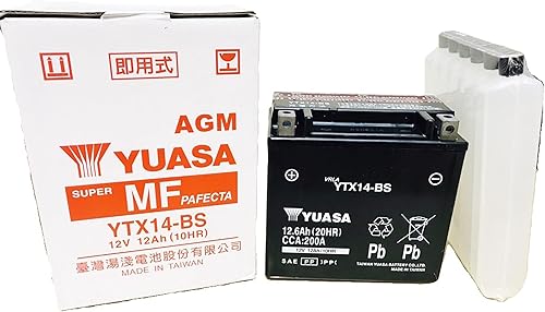 Miniatura 3 de YUASA Batería YTX14-BS para Honda FL 400 R PILOT 1989-90