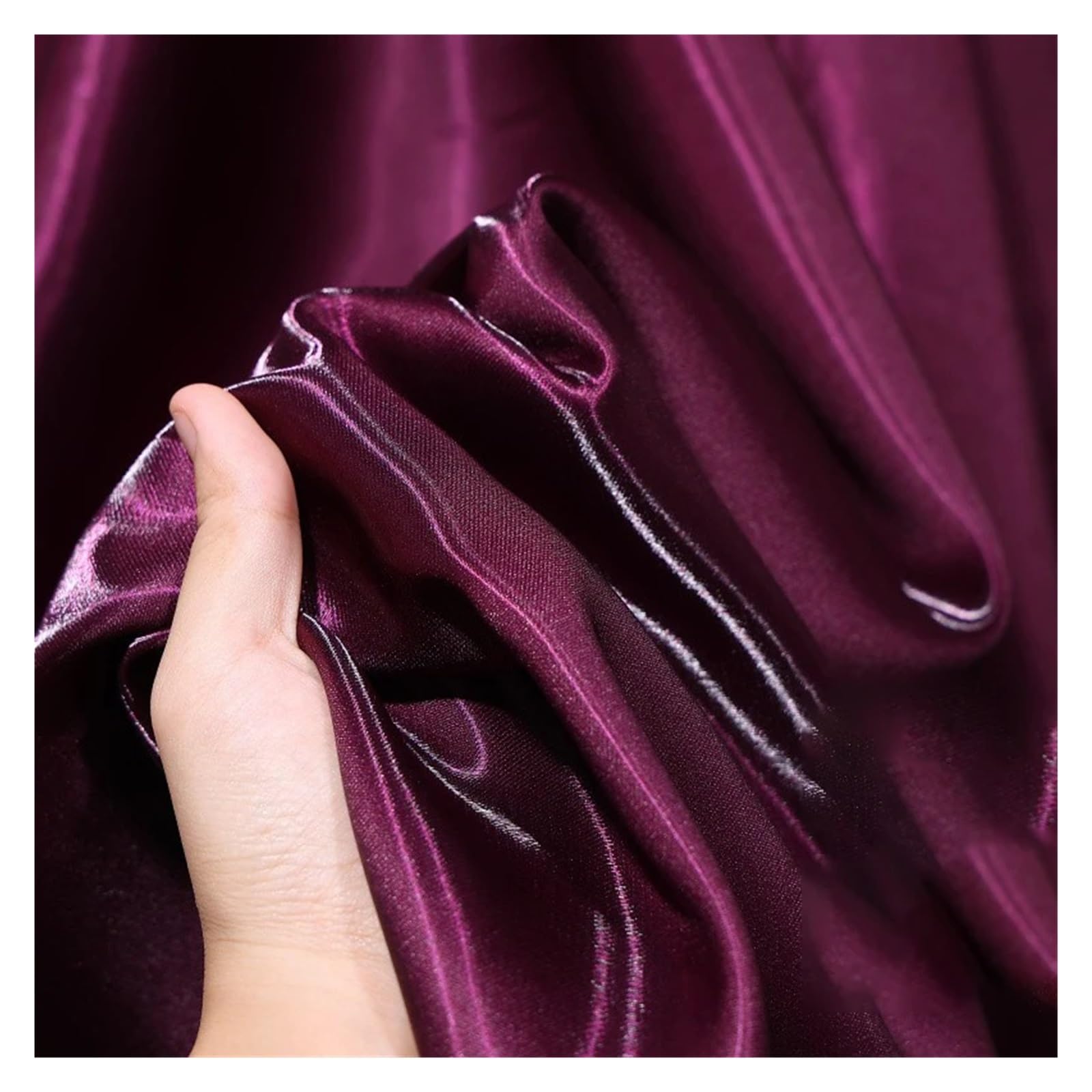 Satin Fabric Multi-Color Liquid Satin Reflective Crystal Fabric Smooth Sparkle Stiff Material for Craft(Color 27)