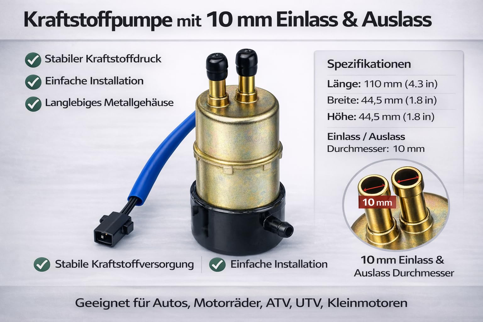 Neue Motorrad Benzinpumpe Kraftstoffpumpe for NTV650 Revere 88-98