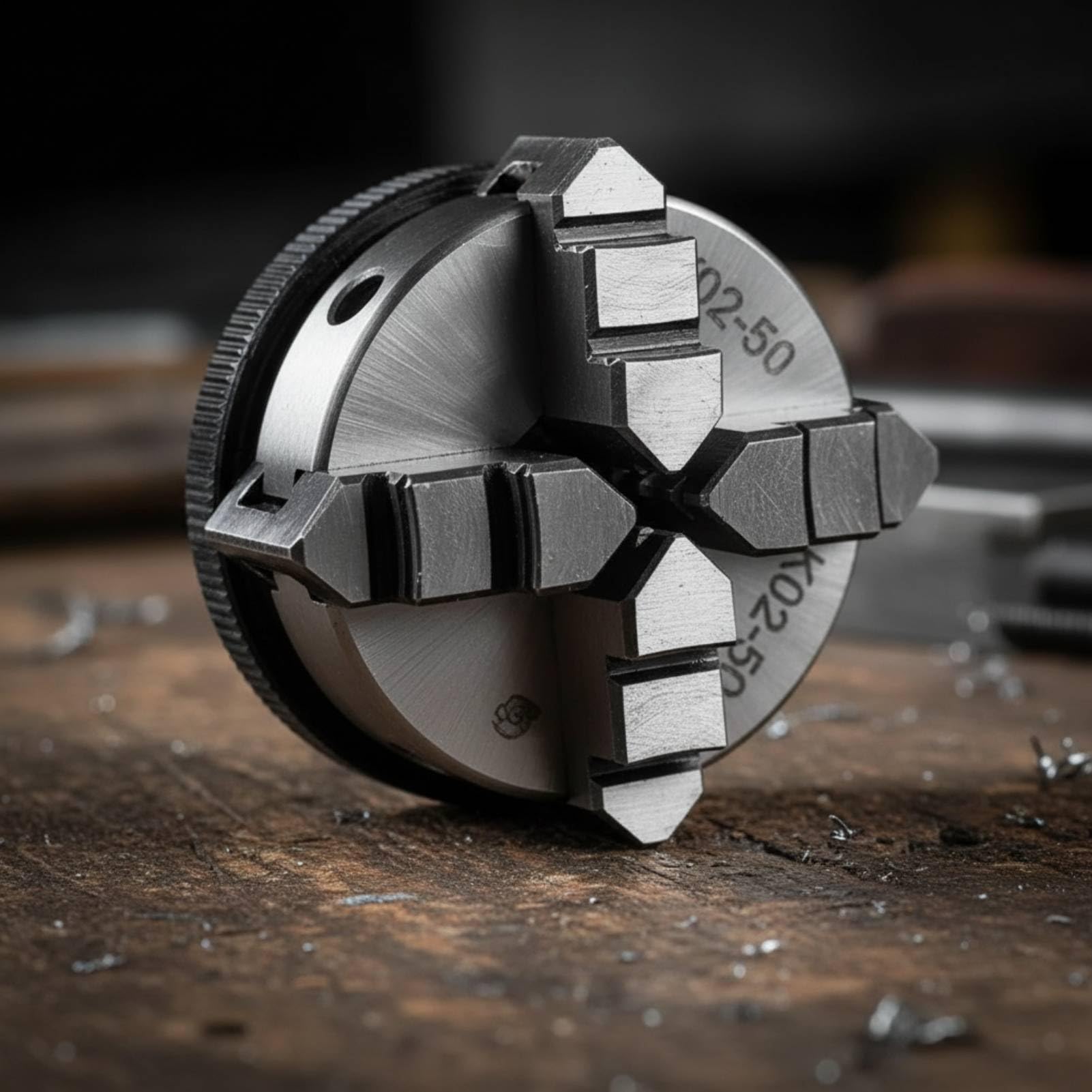 Lathe Chuck, madera Lathe Chuck 50 mm Mini, 50 mm mini 4 Jaw Reversible Auto centrado M14 Montaje de montaje de hilo Manual Chucks