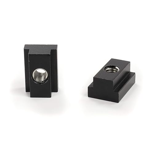 THE CIMPLE CO - Tuercas de ranura en T para riel de cama compatibles con Toyota Tacoma y Tundra - Aluminio Negro, paquete de 10 - Roscado con rosca