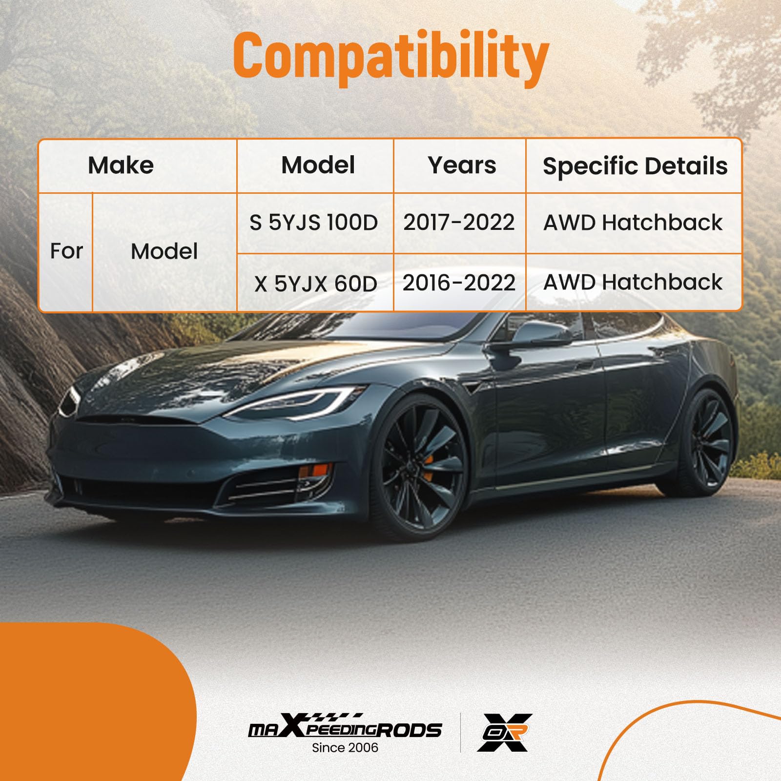 maXpeedingrods 2 bras de suspension inférieurs avant gauche + droit pour Tesla Model S Model X