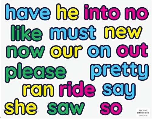 Miniatura 3 de StikArt 52 calcomanías de pared Dolch Sight Words (lista de jardín de infantes)