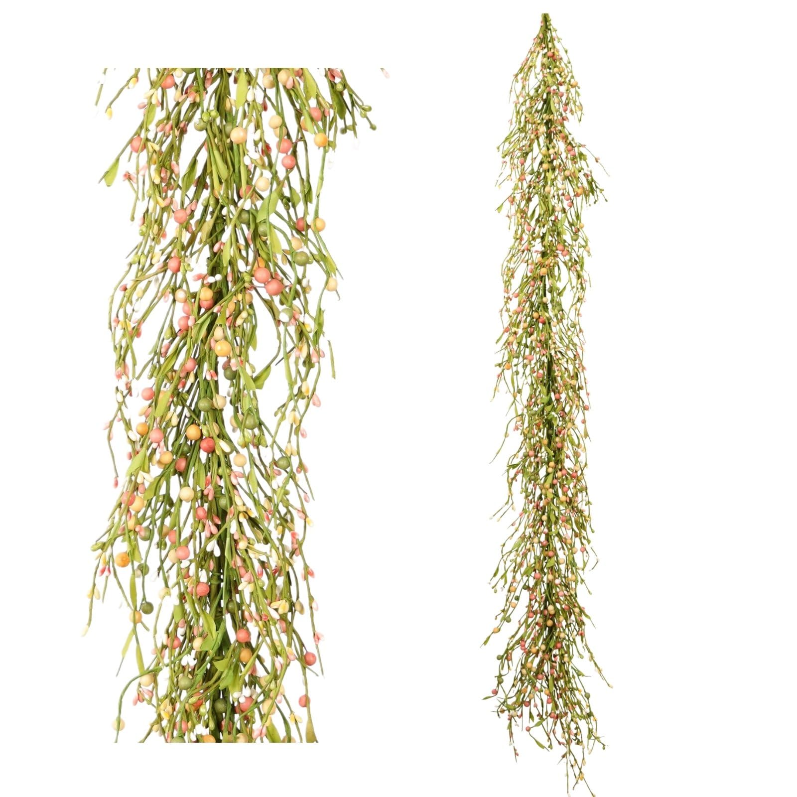 Guirnalda de bayas primitivas de 60 pulgadas, mezcla verde y morado