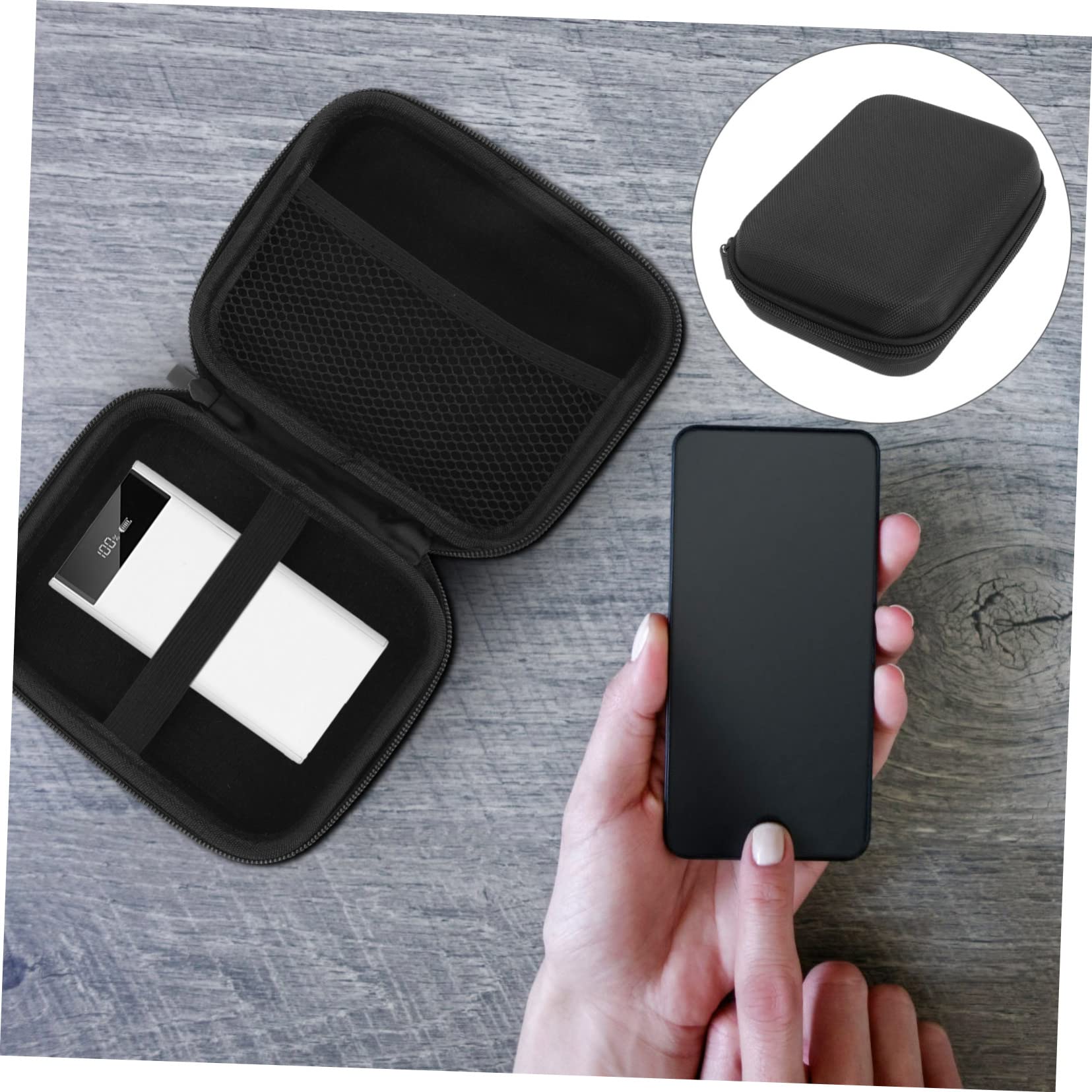 BESTonZON Storage Box Cosmetic Travel Case Mouse for Laptop Portable Laptop Charger Wired Mouse Electronic Accessories Organizer Hard Drive Cable Travel Storage Bag Earphone USB Oxford Cloth