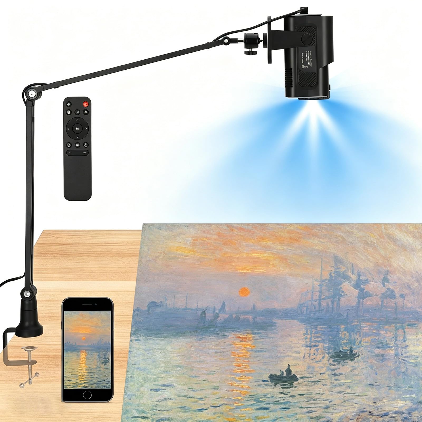 Projecteur de traçage Artistique Professionnel, Zone d ' Affichage de 80cm avec Ergonomique pour Un Travail détaillé, équipement de traçage Artisanal