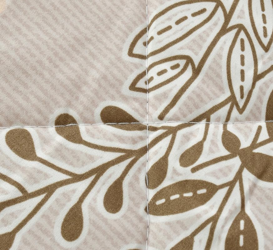 Image of Florida Peach Floral Polycotton Double Bed AC Comforter with 1 Bedsheet & 2 Pillow Covers | Ultra Soft Reversible 4 Pc Bedding Set