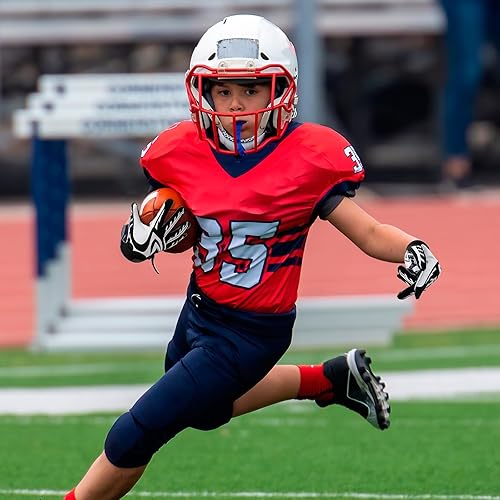Miniatura 7 de Guantes de fútbol para niños, guantes de receptor ancho de silicona con agarre mejorado para jóvenes