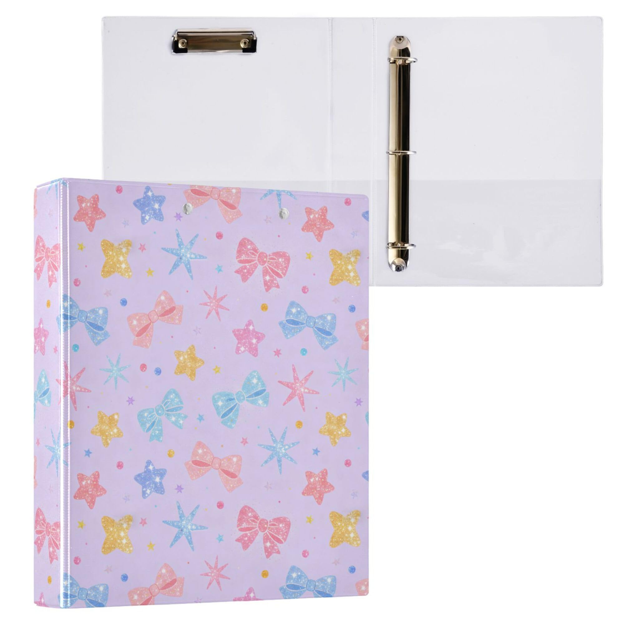 Raccoglitore a tre anelli da 2,5 cm e mezzo con tasche, confezione da 1/2 raccoglitori per studenti universitari con copertina rigida
