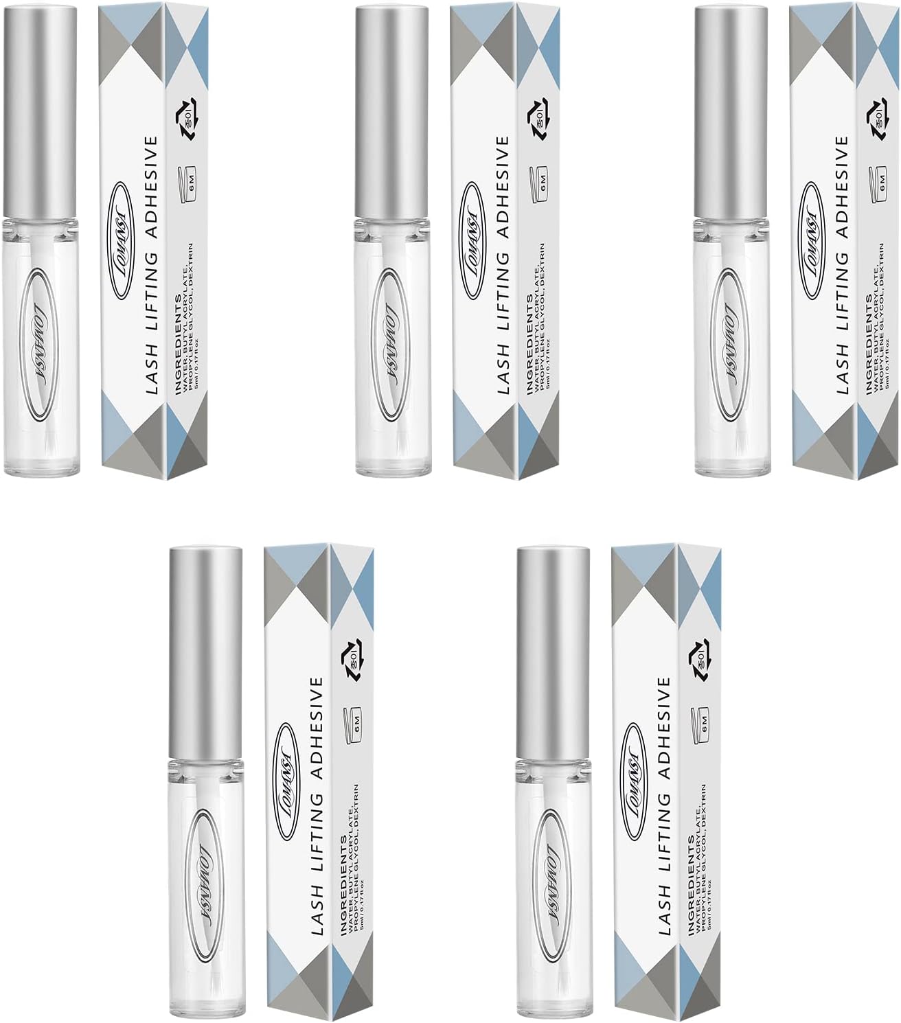 Lash Lift Glue Adhesive 5pcs, Eyelash Perming Rod Fix Glue for Eyelash Curl(5 PCS)