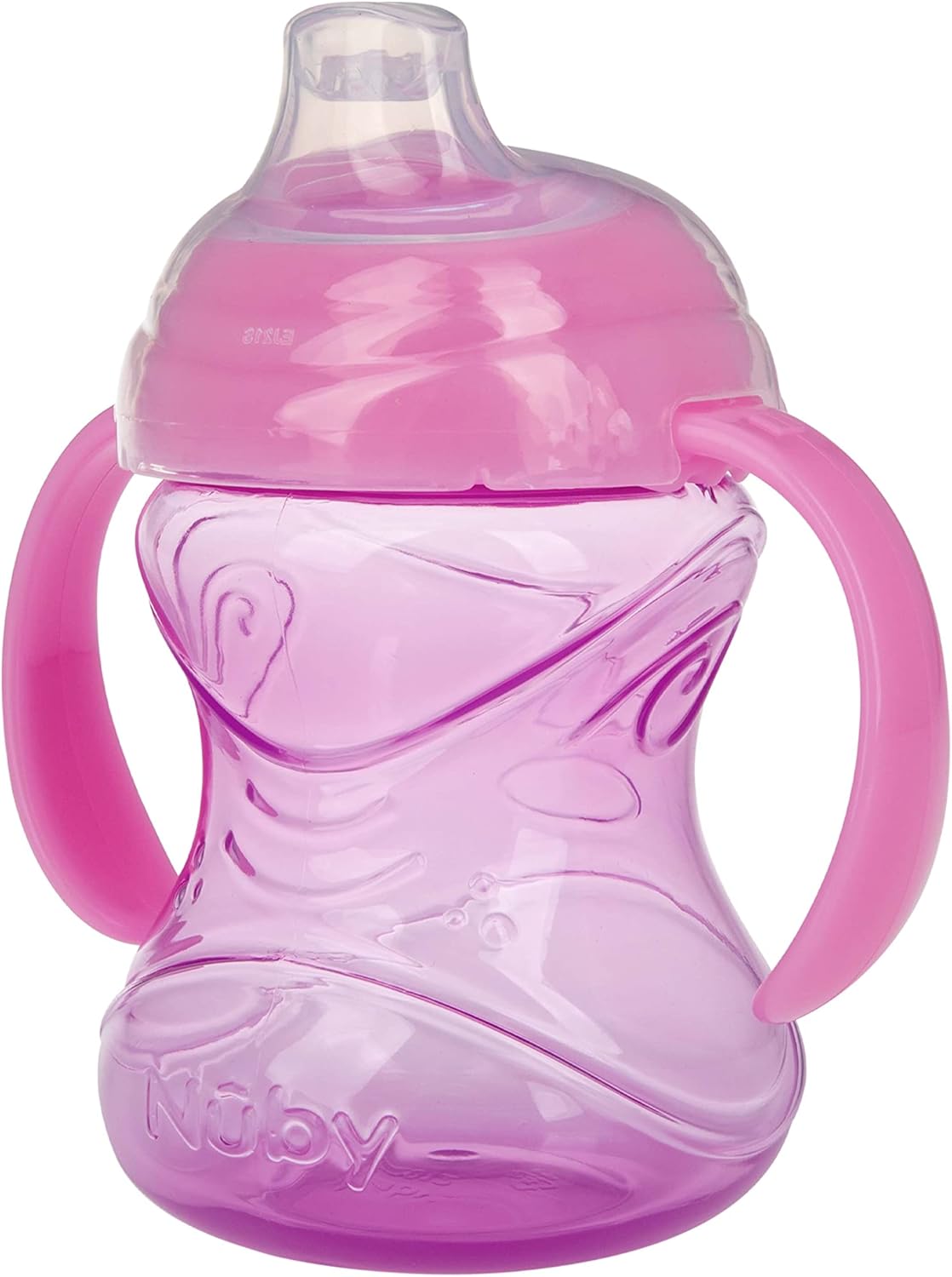 Nuby Touch-Flo feature illustration showing the pressure-sensitive spout.