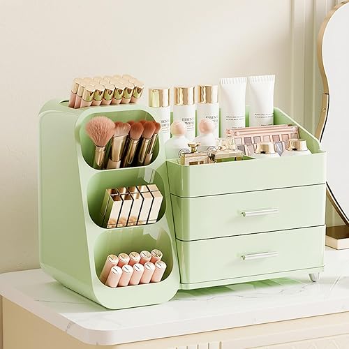Miniatura 8 de Organizador de maquillaje con cajones para tocador, espaciosa vitrina de cosméticos, solución de almacenamiento perfecta para tus productos de