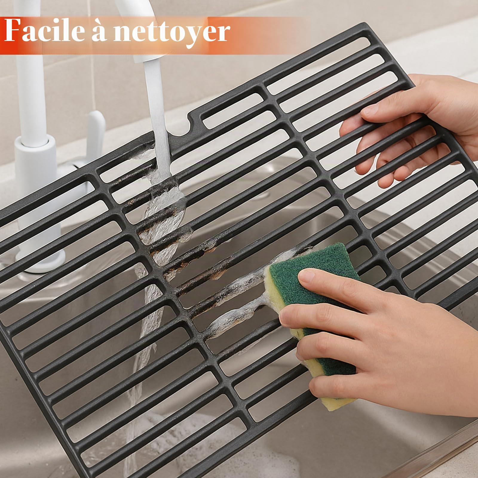 Denmay Grilles en fonte 43 x 63 cm pour Charbroil, Enders Boston 3, Enders Monroe 3 Pro, Landmann Triton 3&4, Profi Cook PC-GG 1058/1059, Barbecook Siesta 310, Broil King, Lot de 3