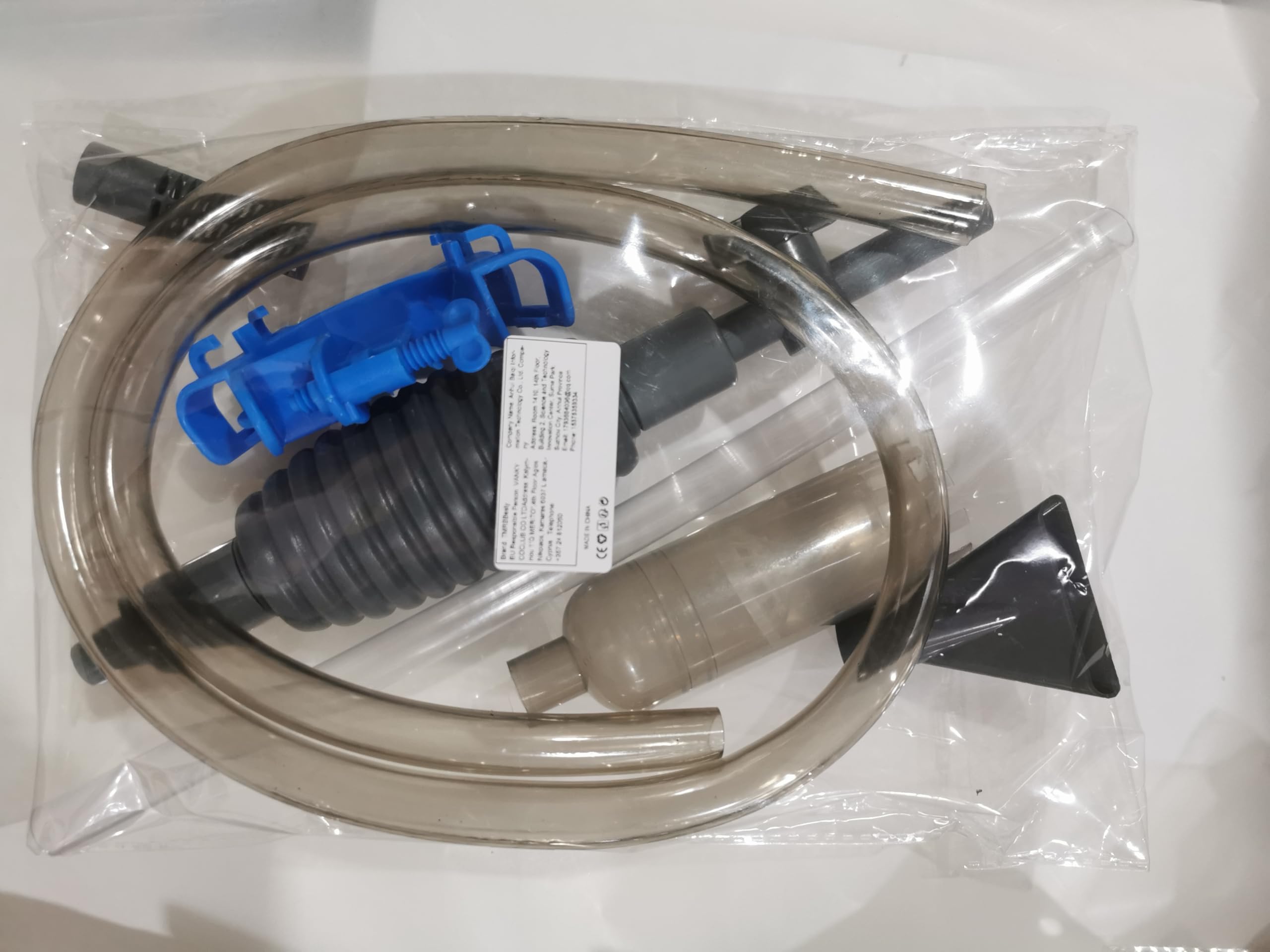 Sifonador Acuario para Cambio de Agua,Sifón Acuario,Cambiador de Agua de Acuario,Cambiador De Agua,Limpiador de acuarios,Con 2 cabezas de succión y pinzas de tubería para limpiar y reemplazar el agua