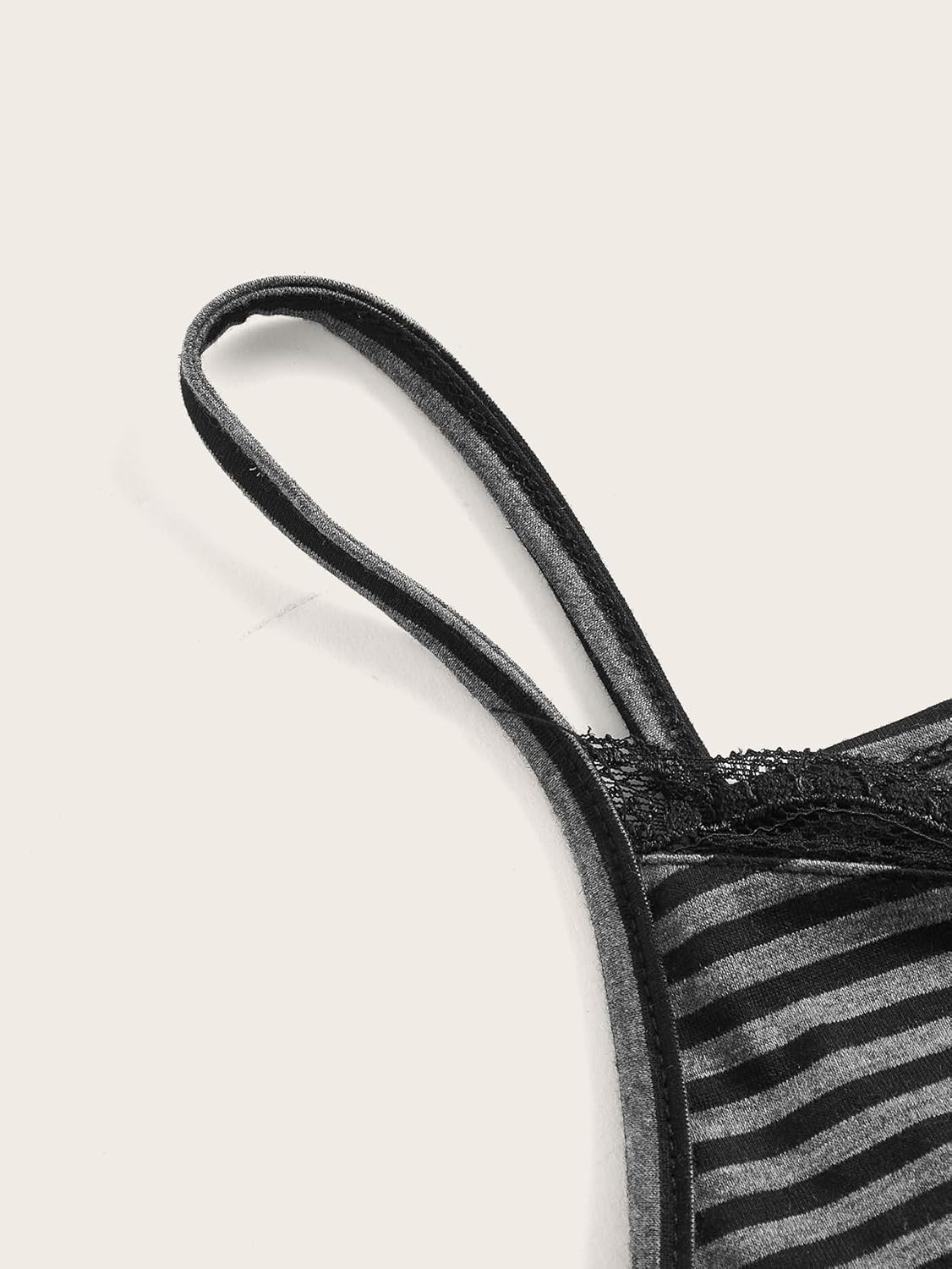 SOLY HUX Women's Striped Lace Trim Cami Top Spaghetti Strap Summer Y2K Camisole - Image 3