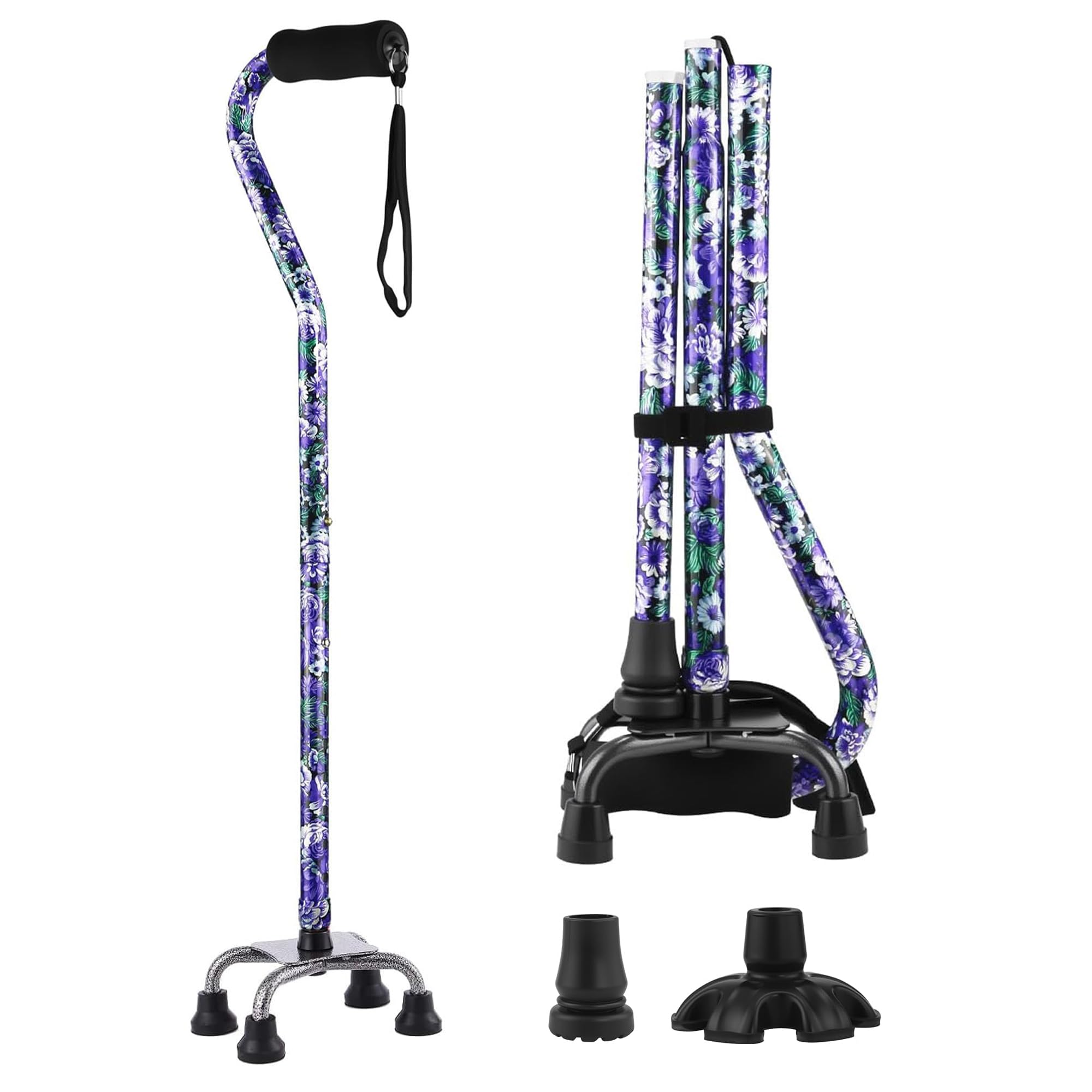 YOKABOZE Floral Quad Cane