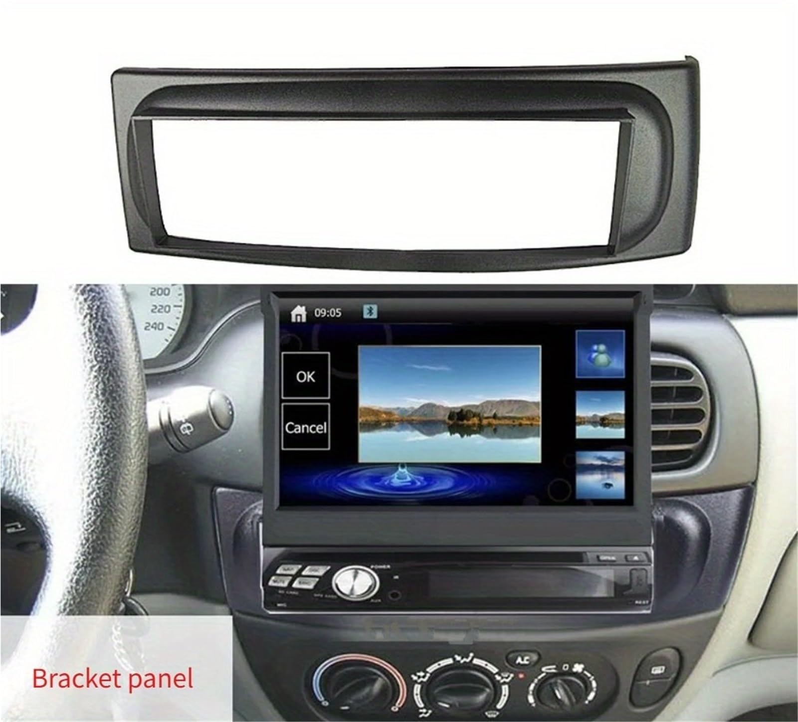 Para Escénico Para Megane 1996-2003 Instalación Panel Embellecedor Radio