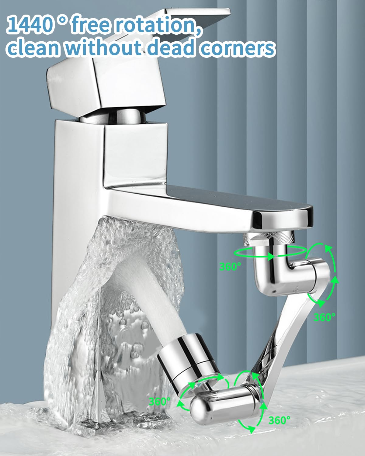 Aireador de Grifo Giratorio de Ahorro de Agua de Dos Vías, Extensor de Grifo de Cocina para Fregadero de Baño