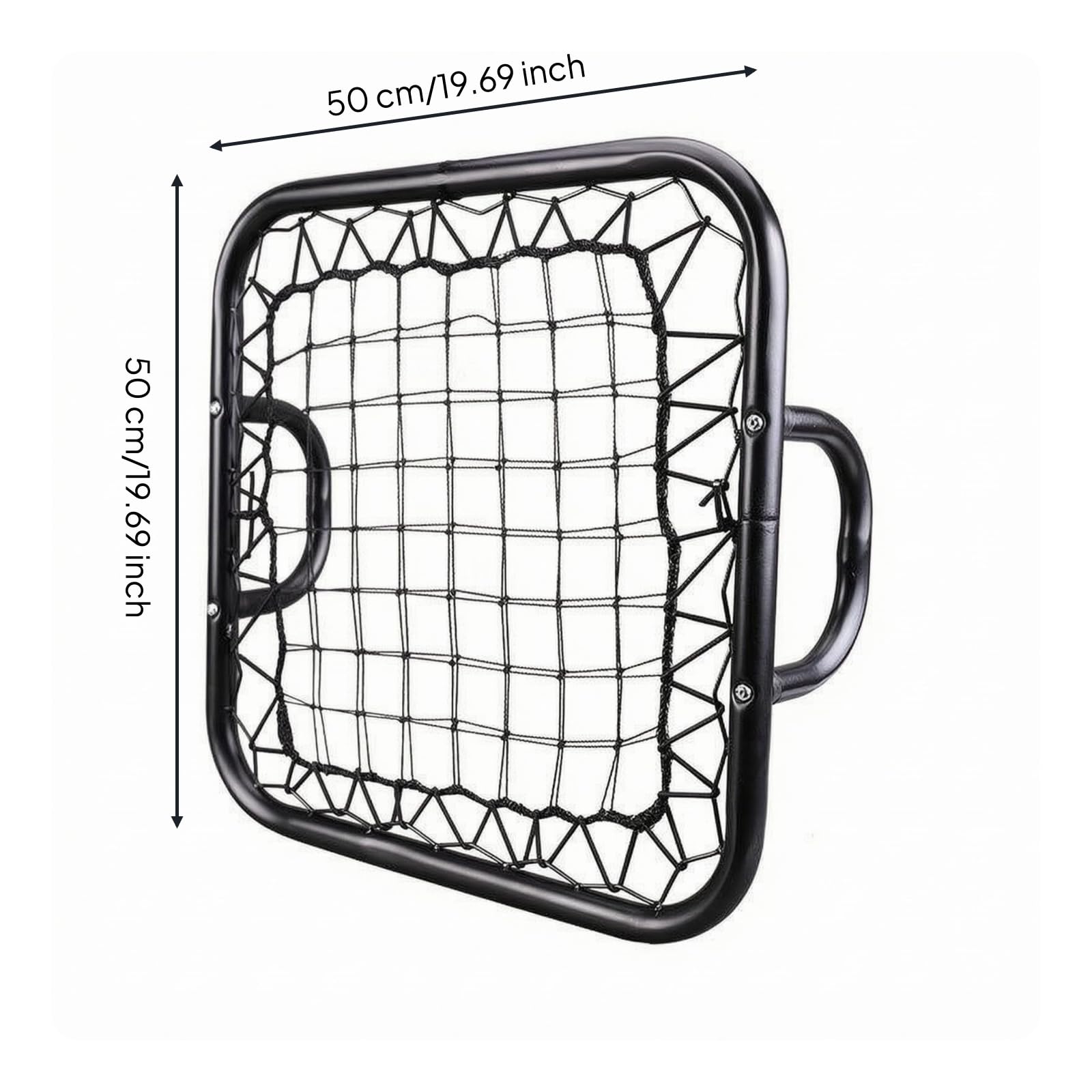 kowaku Rebounder Portatile Telaio in Metallo Rebounder Quadrato 50x50 Uso Interno Ed Esterno Attrezzatura Sportiva per Allenatori, Allenamento di Calcio