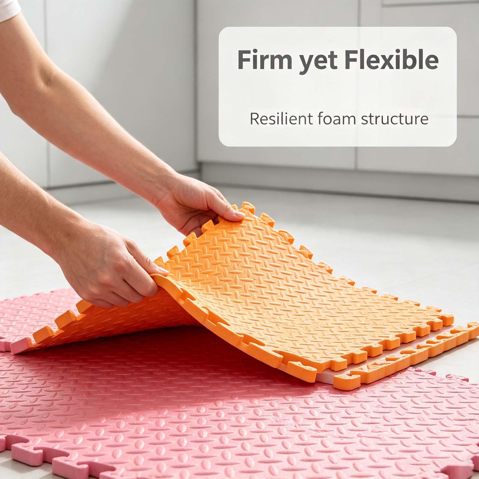 Dalles De Sol en Mousse, Tapis Puzzle EVA À Emboîter pour Sport, Yoga, Fitness Et Workout, Revêtement Souple avec Absorption des Chocs, Surface Imperméable, Antidérapante