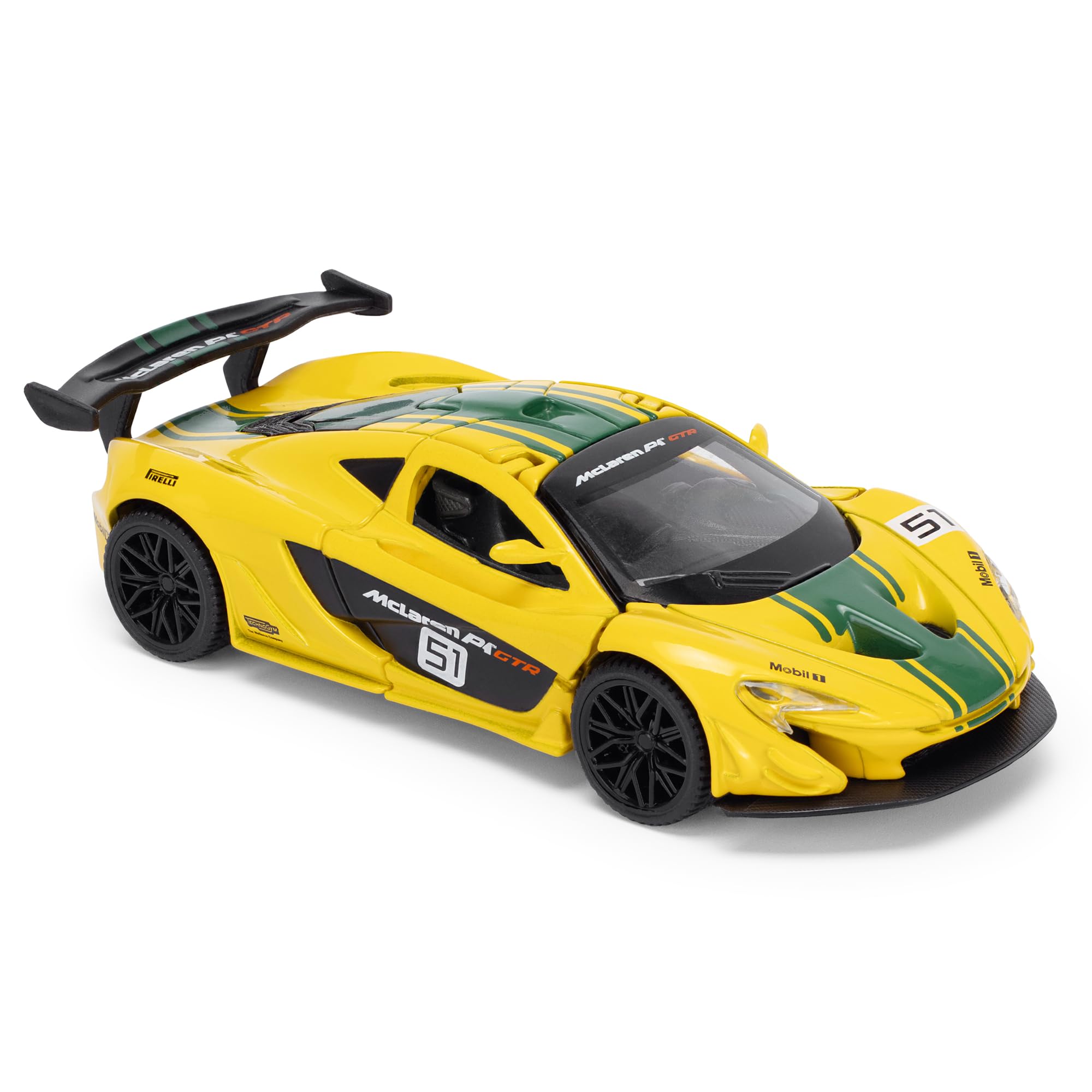McLaren P1 1:43 Scale Die-Cast Model Car - Volcano Yellow | Detailed Collectors Edition Diecast | Official Licensed Product