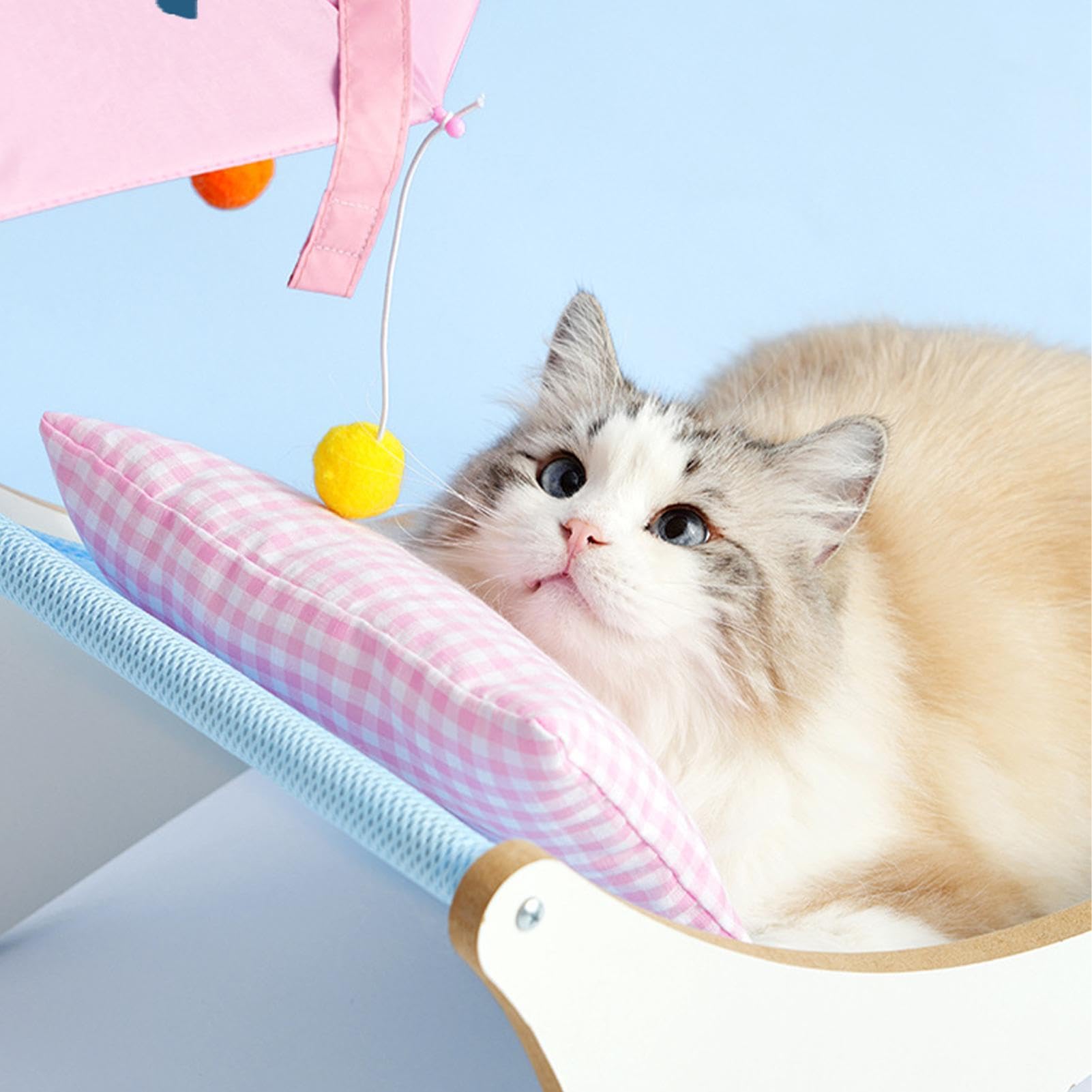 Generisch Lit de plage pour chat - Hamac griffoir pour animal - Abri solaire