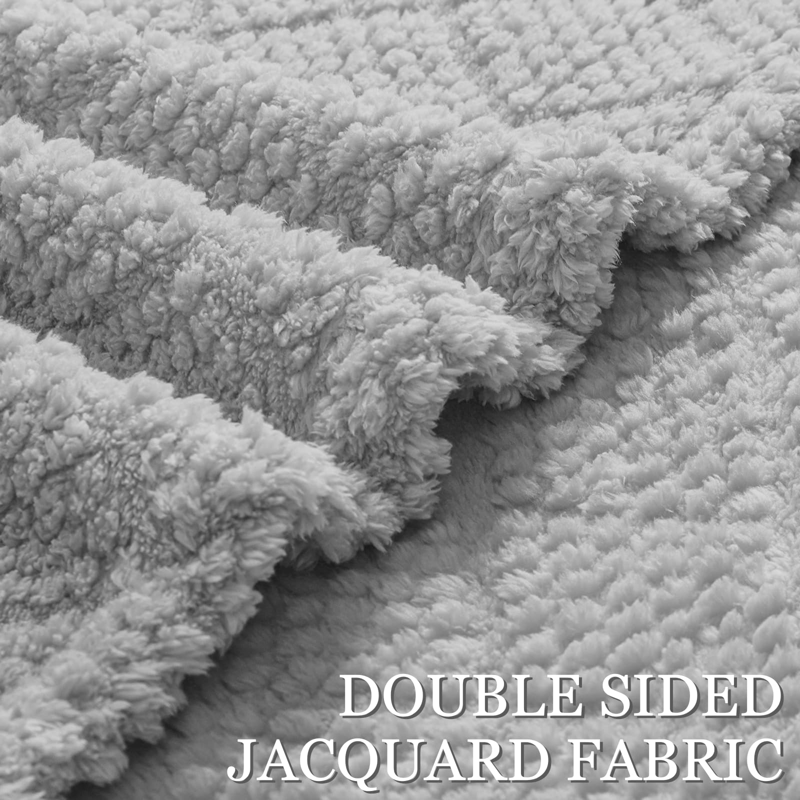 Whale Flotilla Fuzzy Fleece Double Size Blanket for Bed 150x200 CM Soft Fluffy Jacquard Waffle Blankets for All Season Lightweight and Warm - Image 4