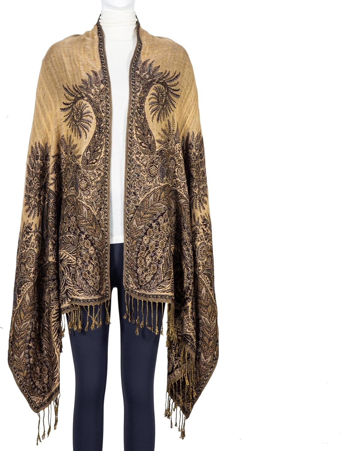 Pashmina Feel Shawls Wraps Rave Scarf for Women Soft Silky Reversible Men Scarves Hijab - Image 6