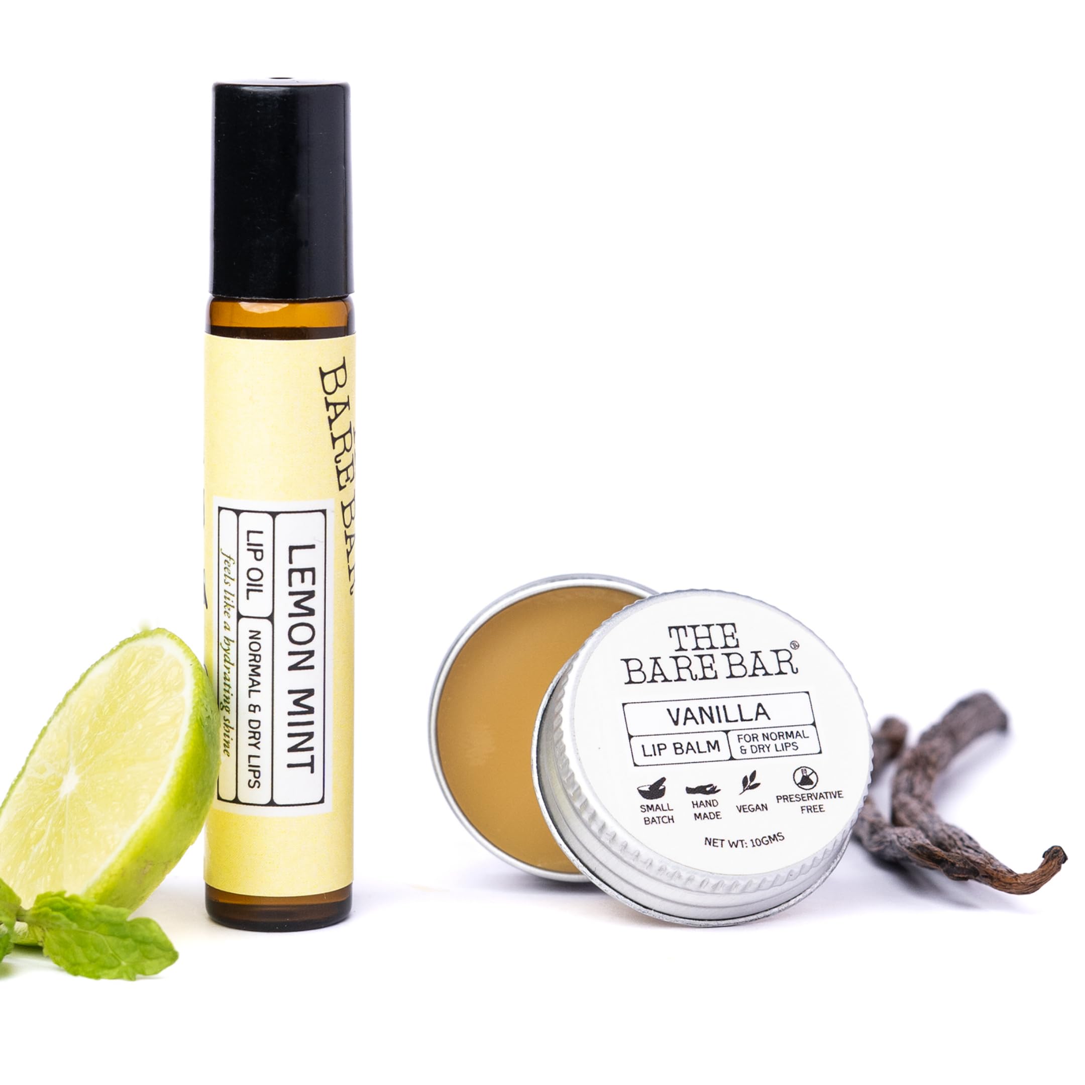 The Bare Bar Vanilla & Lemon Mint Lip Care Combo | Smooth & Fresh | Pack of 2-image-39