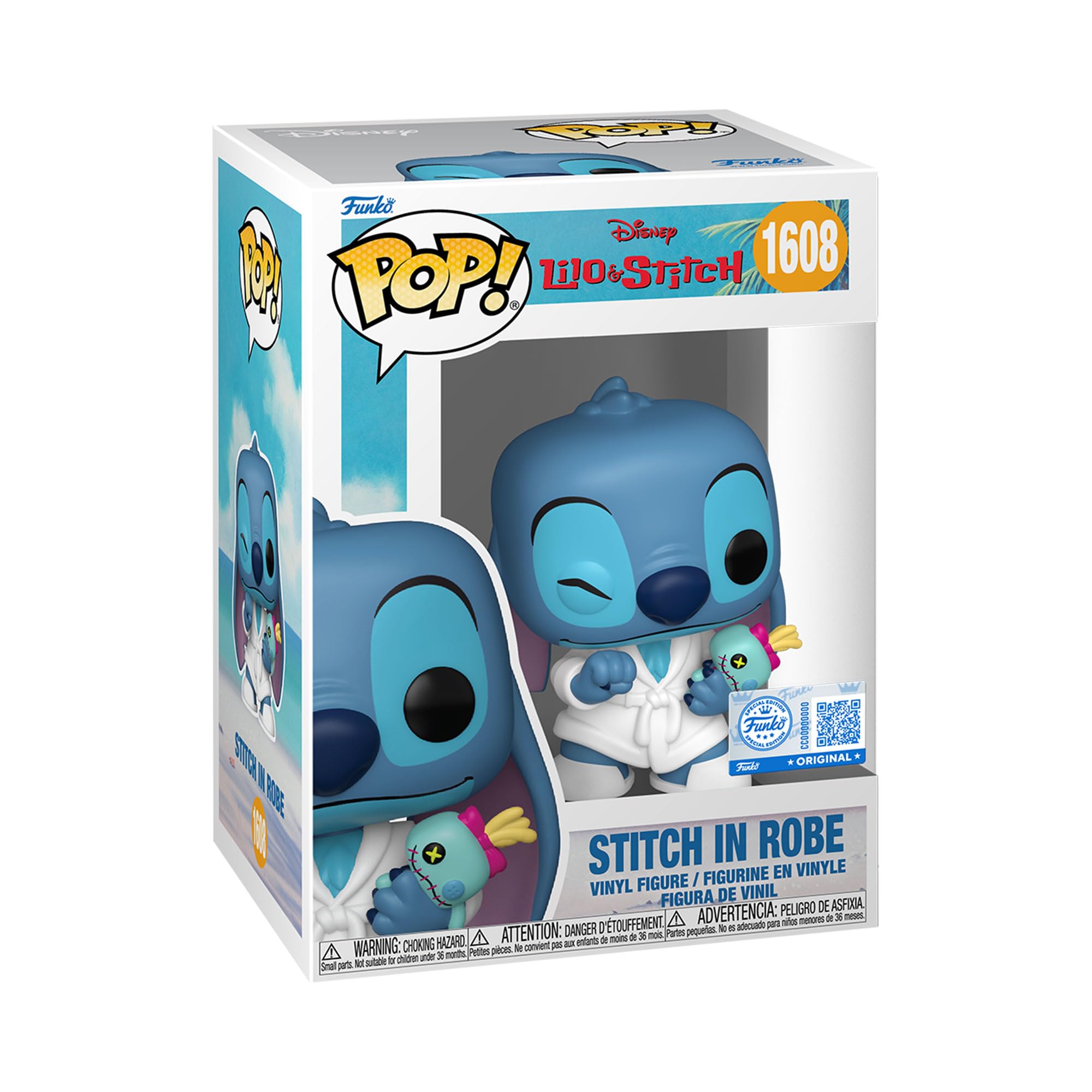 Funko Pop! Disney: Lilo & Stitch - Stitch in Robe - Figura de Vinilo Coleccionable - Idea de Regalo - Mercancía Oficial - Juguetes para niños y Adultos - Figura Modelo para coleccionistas