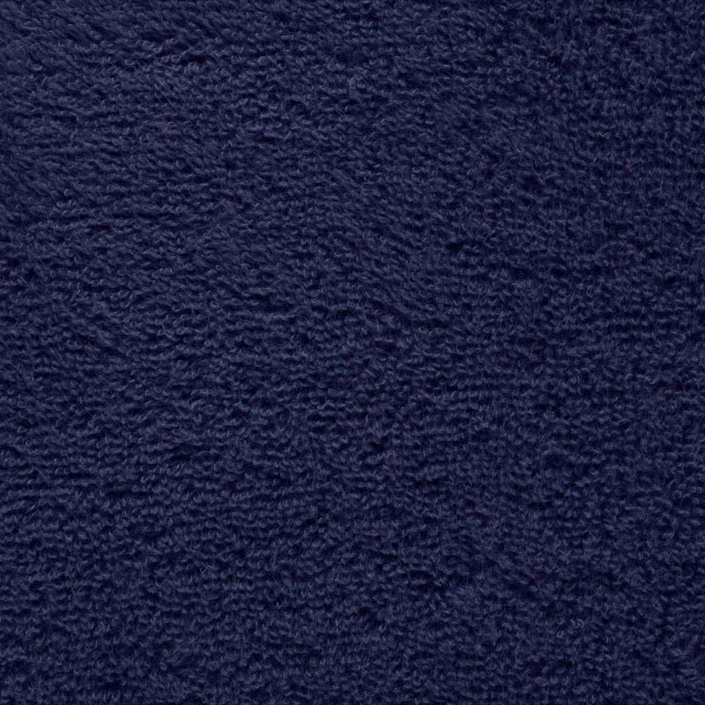 Mangloder SOLUND Handtuch Set 10 Stk Marineblau 50 x 100 cm, 600 g/m², 100% Baumwolle, Frottee, saugstark, schnelltrocknend für Bad, Sauna, Strand und Fitnessstudio