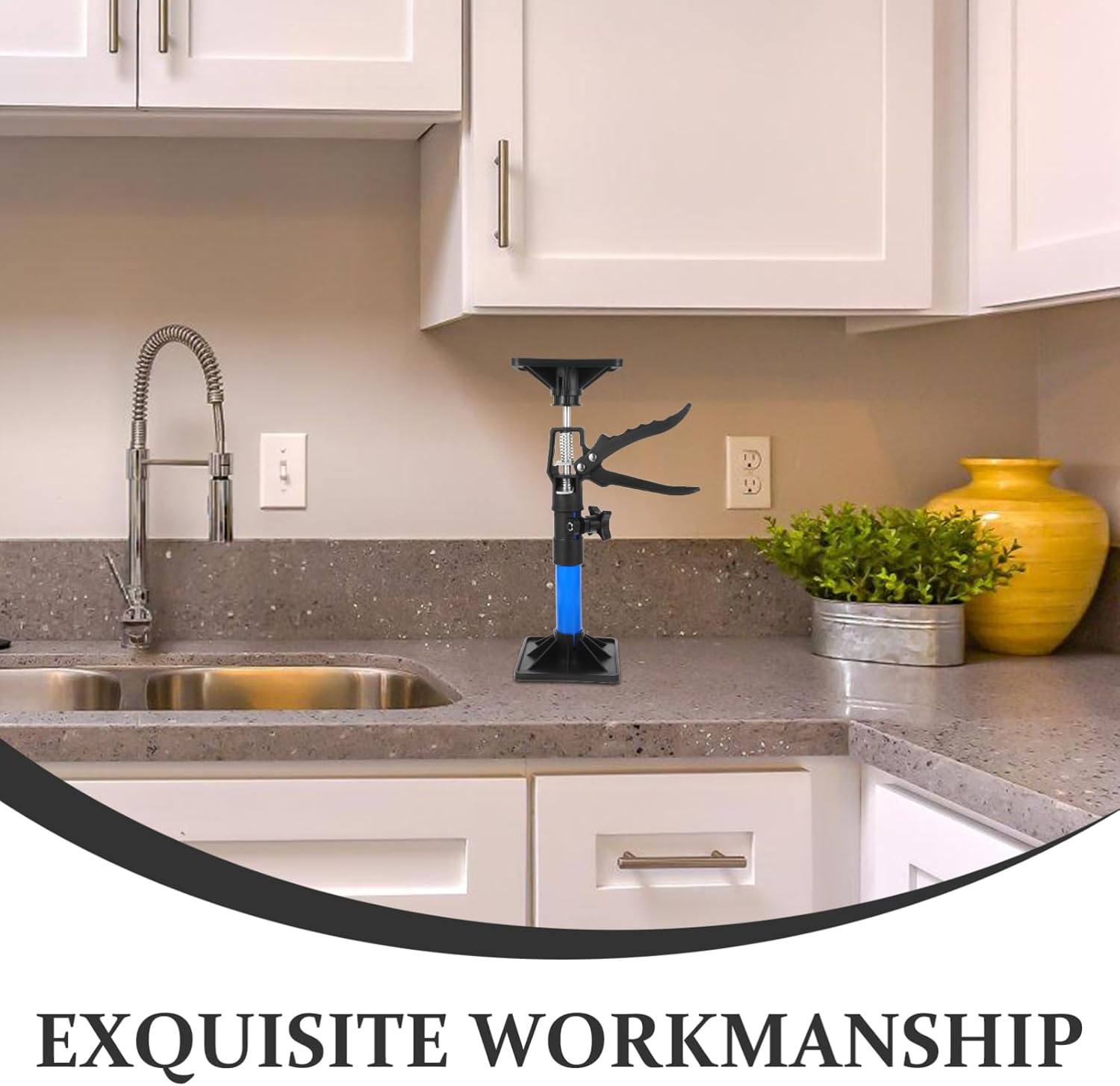 2Pcs Adjustable Telescopic Support Rods Bathroom Kitchen Cabinet Stabilizers Versatile Height Adjustable Poles Lift Rods for Easy Installation and Support