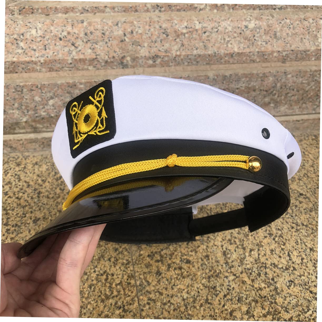 SHERCHPRY 5pezzi Cappello Da Marinaio Per Cosplay e Halloween Accessorio Costume Nautico Cappello Da Con Ricamo Idea Per Feste e Eventi Marittimi
