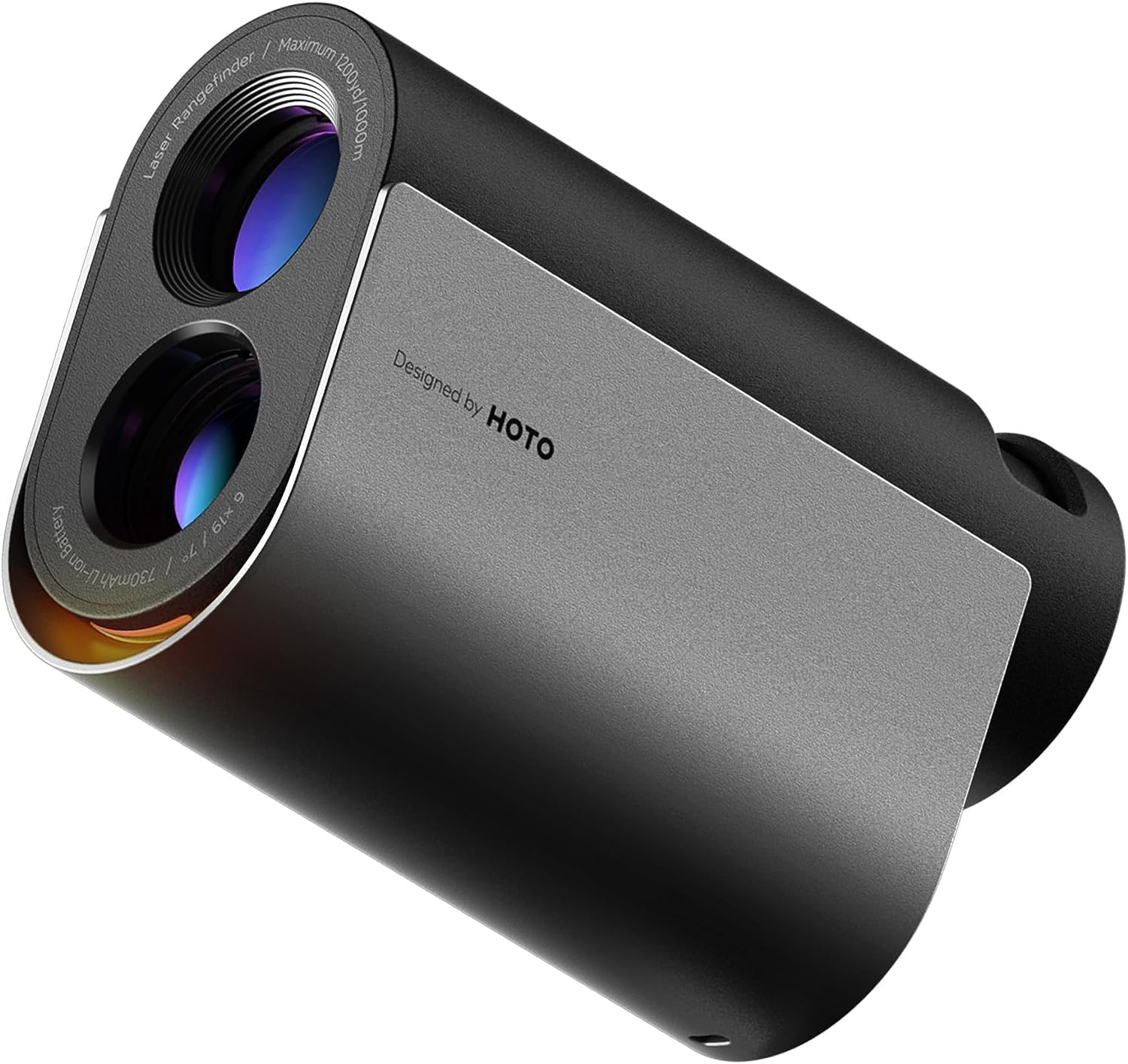 HOTO Télémètre Golf Laser 1100 yd, avec Compensation de Pente/Verrouillage de Drapeau, Grossissement 6 x, Précision ±1 m, Mesure Instantanée 0,5 s, Oculaire en Silicone, Recharge USB-C