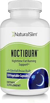 NaturalSlim NoctiBurn Nighttime Metabolic Support, 120 Capsules | Nighttime Metabolic Support with Essential Amino Acids L-Arginine and L-Lysine